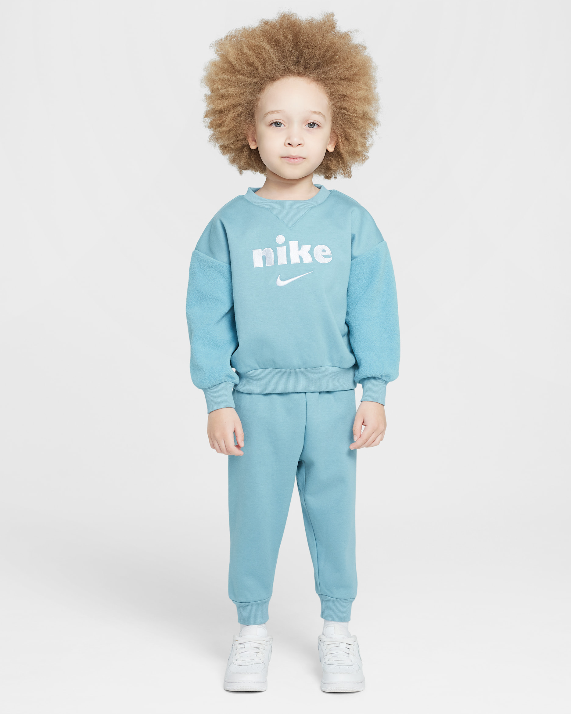 Nike Cozy Comfort Toddler 2-Piece Crew Set - Denim Turquoise