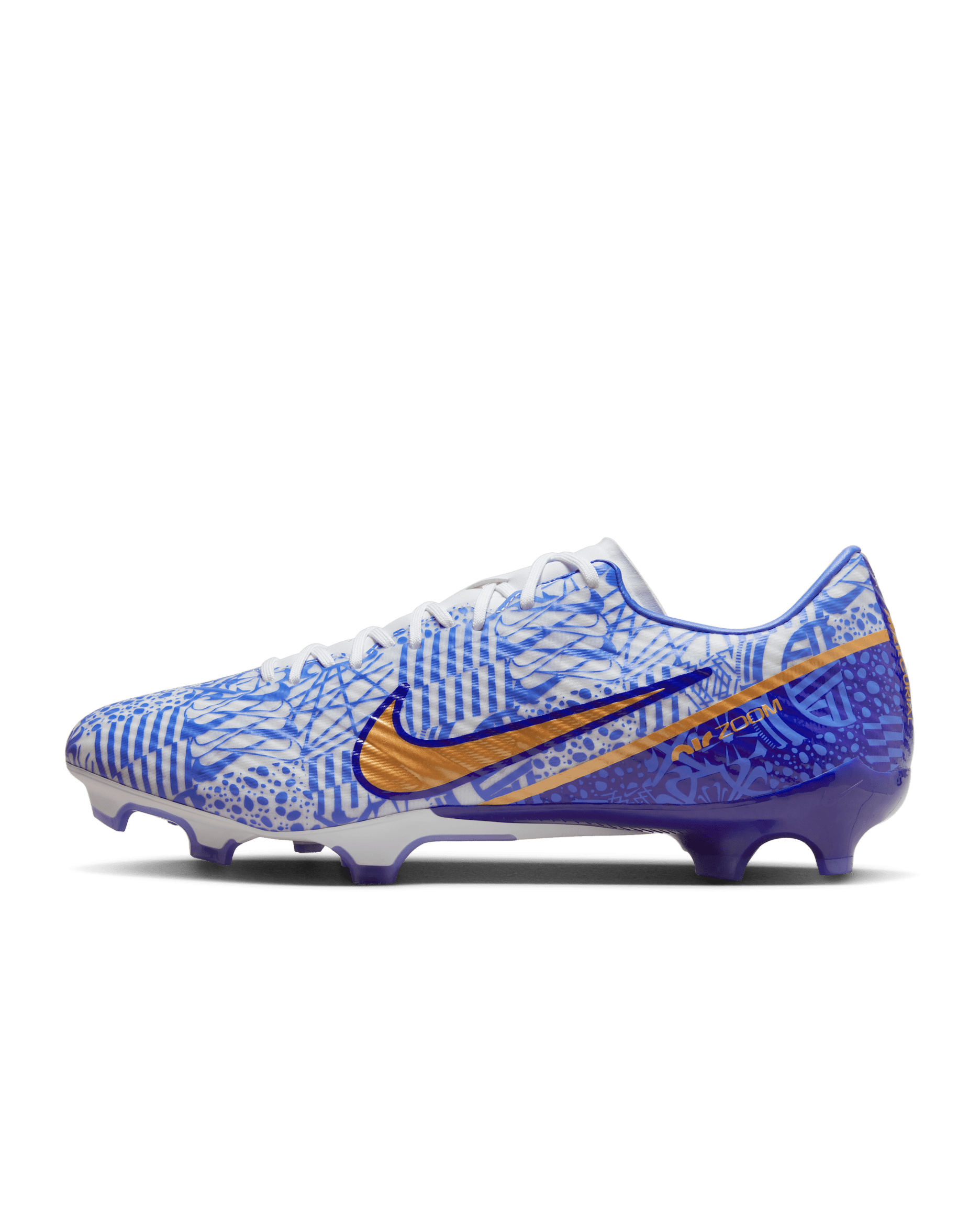 Nike Zoom Mercurial Vapor 15 Academy CR7 MG Multi-Ground Football Boots - White/Concord/Medium Blue/Metallic Copper