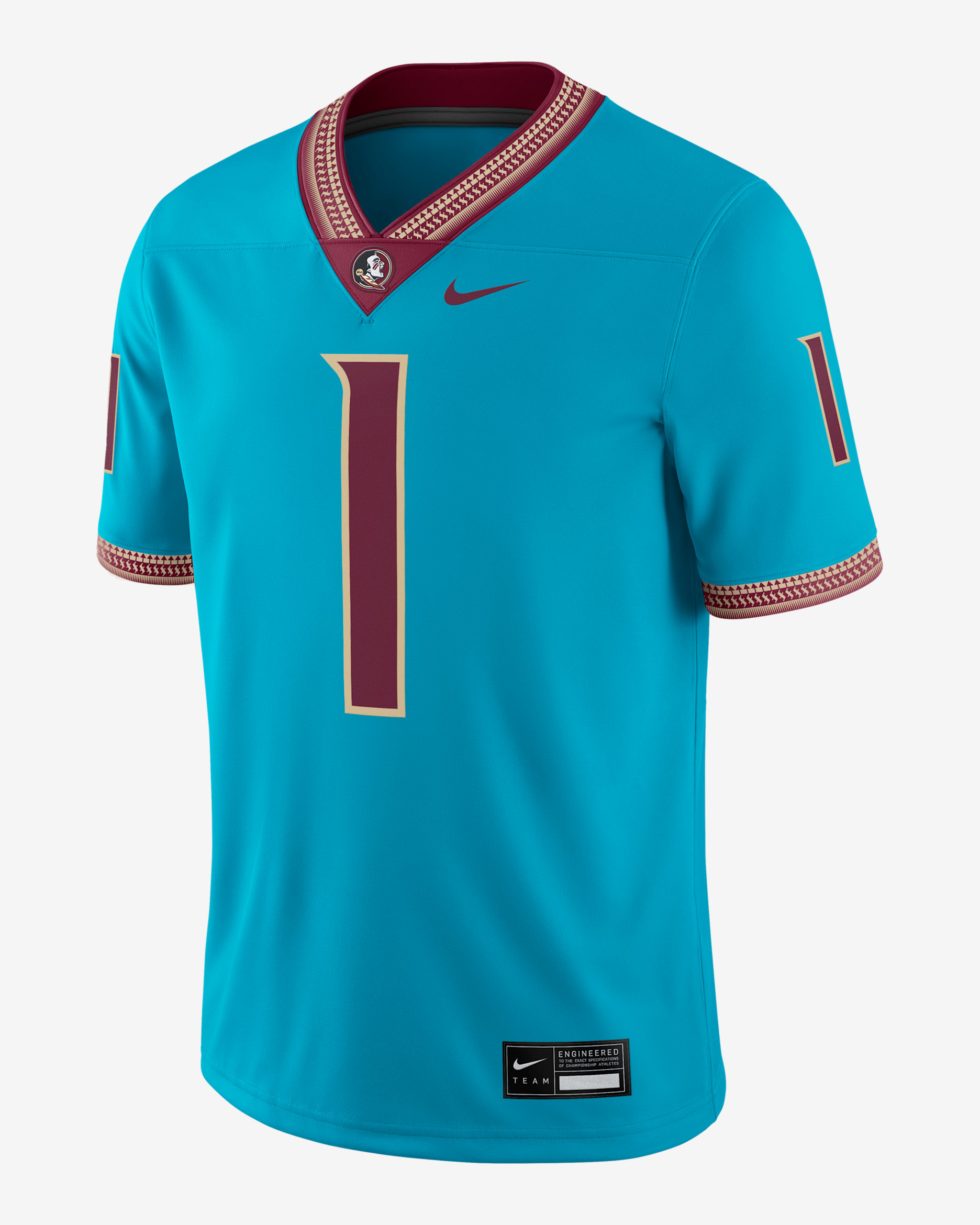 Florida State Seminoles Men's Nike Dri-FIT College Game Jersey - Dark Turquoise