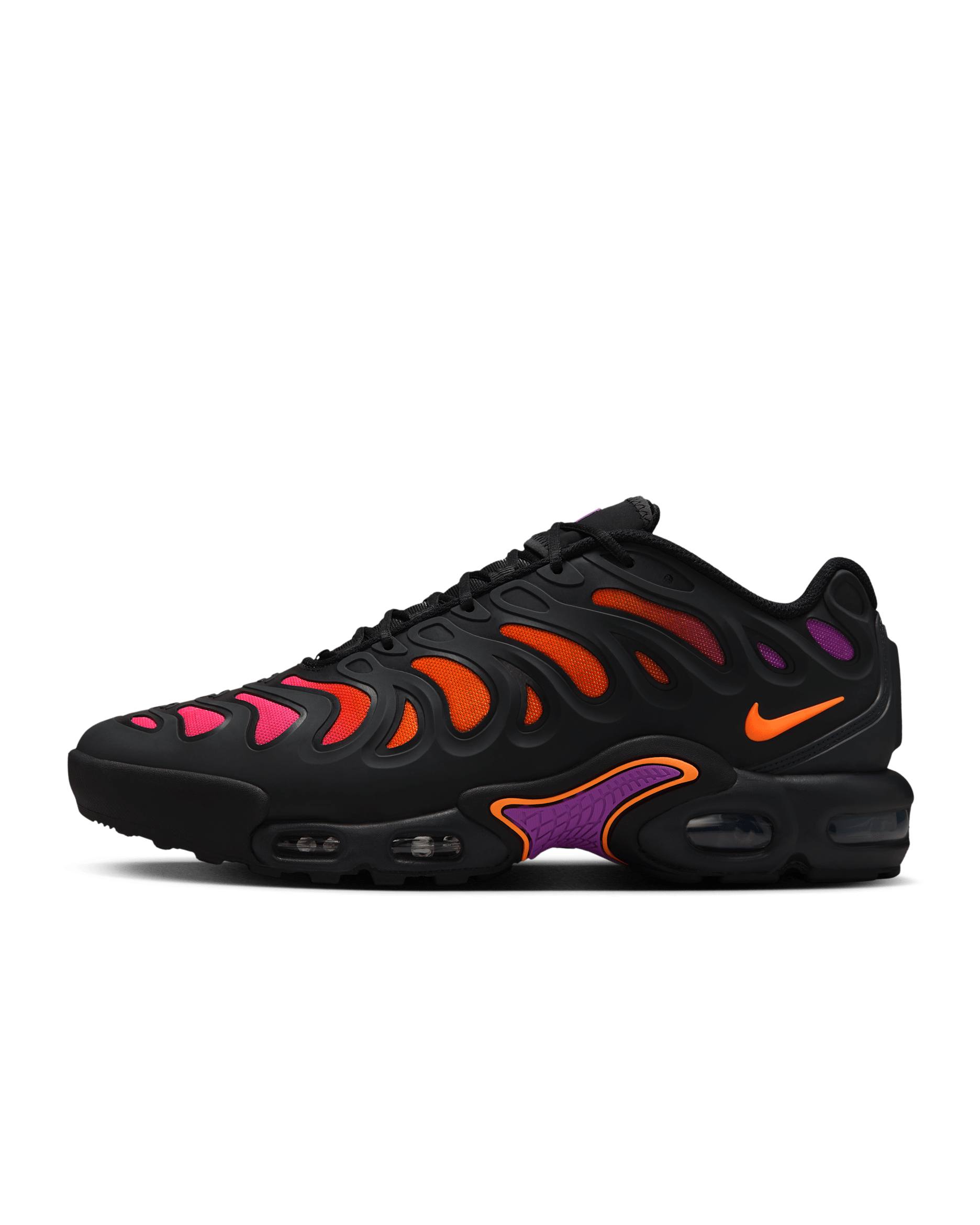 Calzado para hombre Nike Air Max Plus Drift - Gris humo oscuro/Negro/Morado vivo/Naranja total