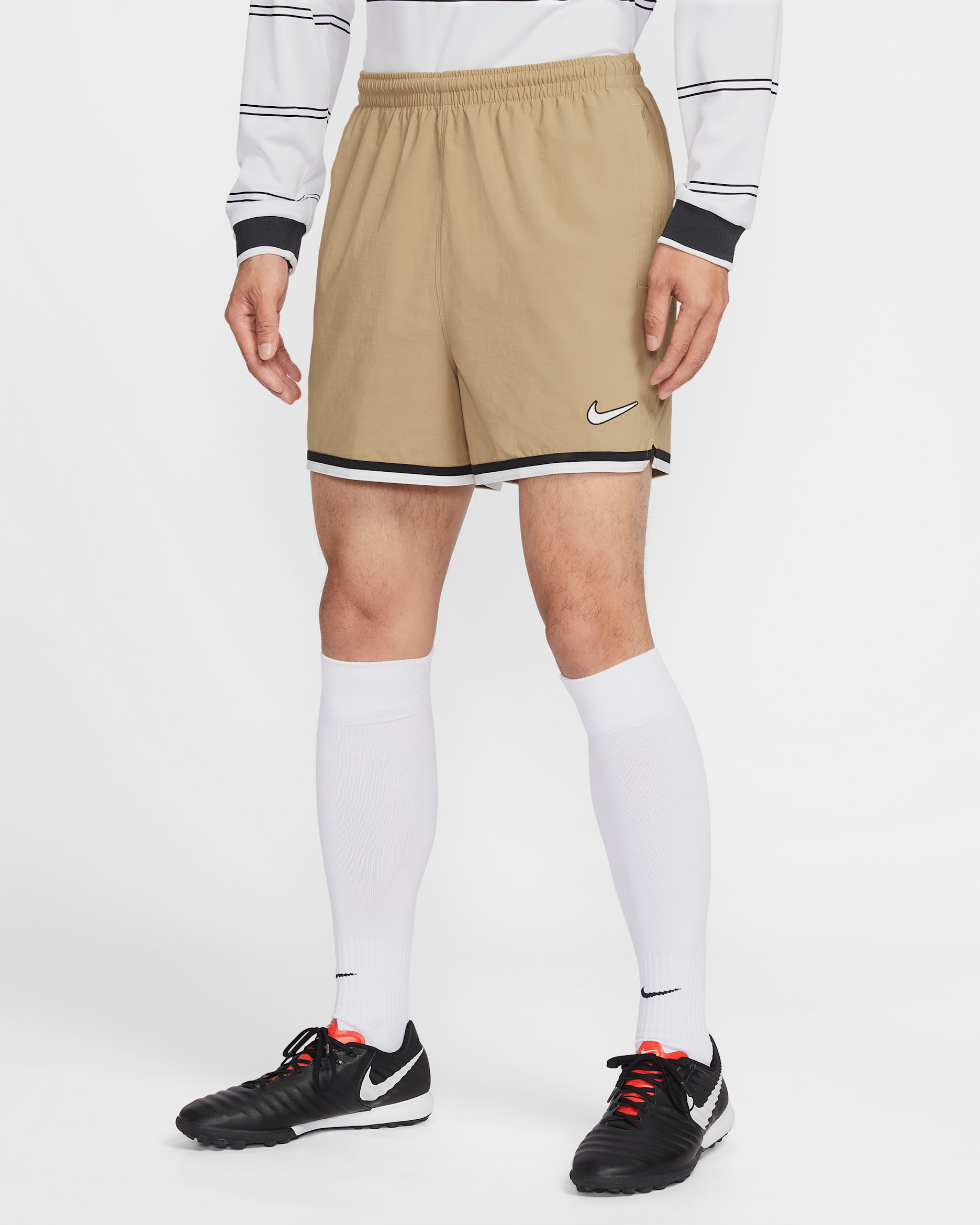 กางเกงฟุตบอลขาสั้น 5 นิ้วผู้ชาย Nike Dri-FIT - Filbert/Off Noir/Summit White/Summit White