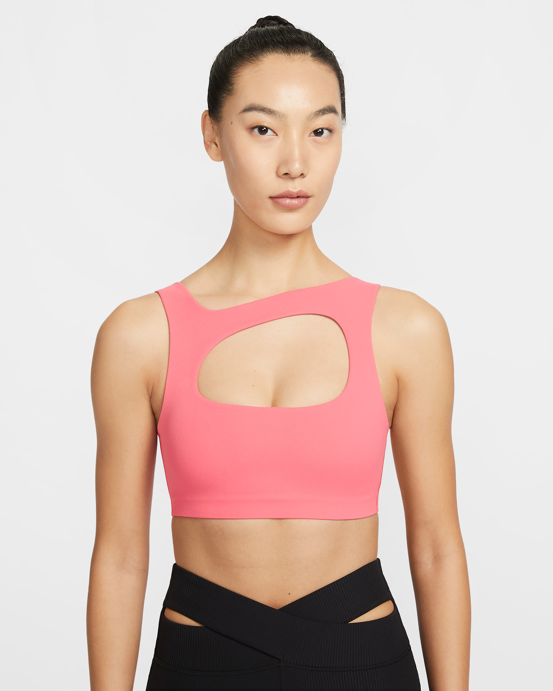 Nike Zenvy Women's Light-Support Lightly Lined Sports Bra - Sea Coral/White