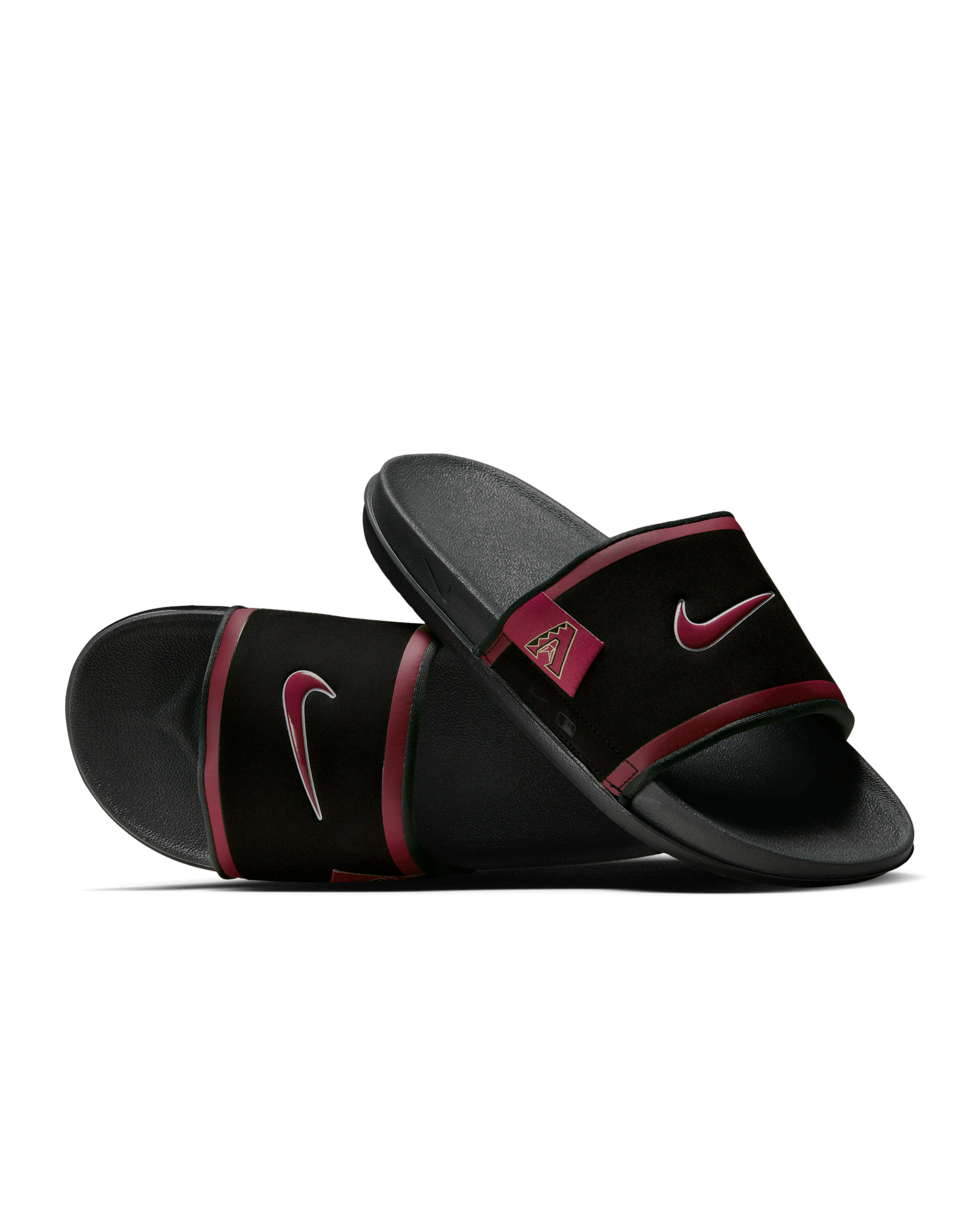 Nike Offcourt (Arizona Diamondbacks) Offcourt Slides - Black/Dark Smoke Grey/Team Crimson