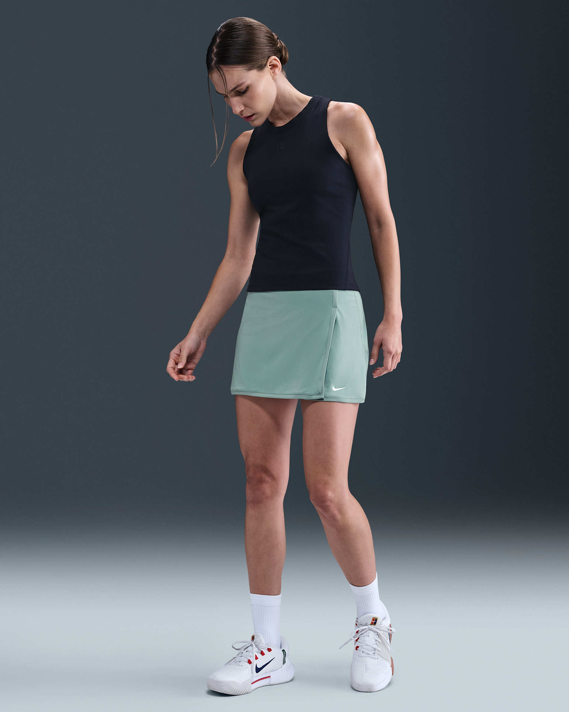 Nike Victory Women's Dri-FIT Straight Tennis Skirt - Cannon/White