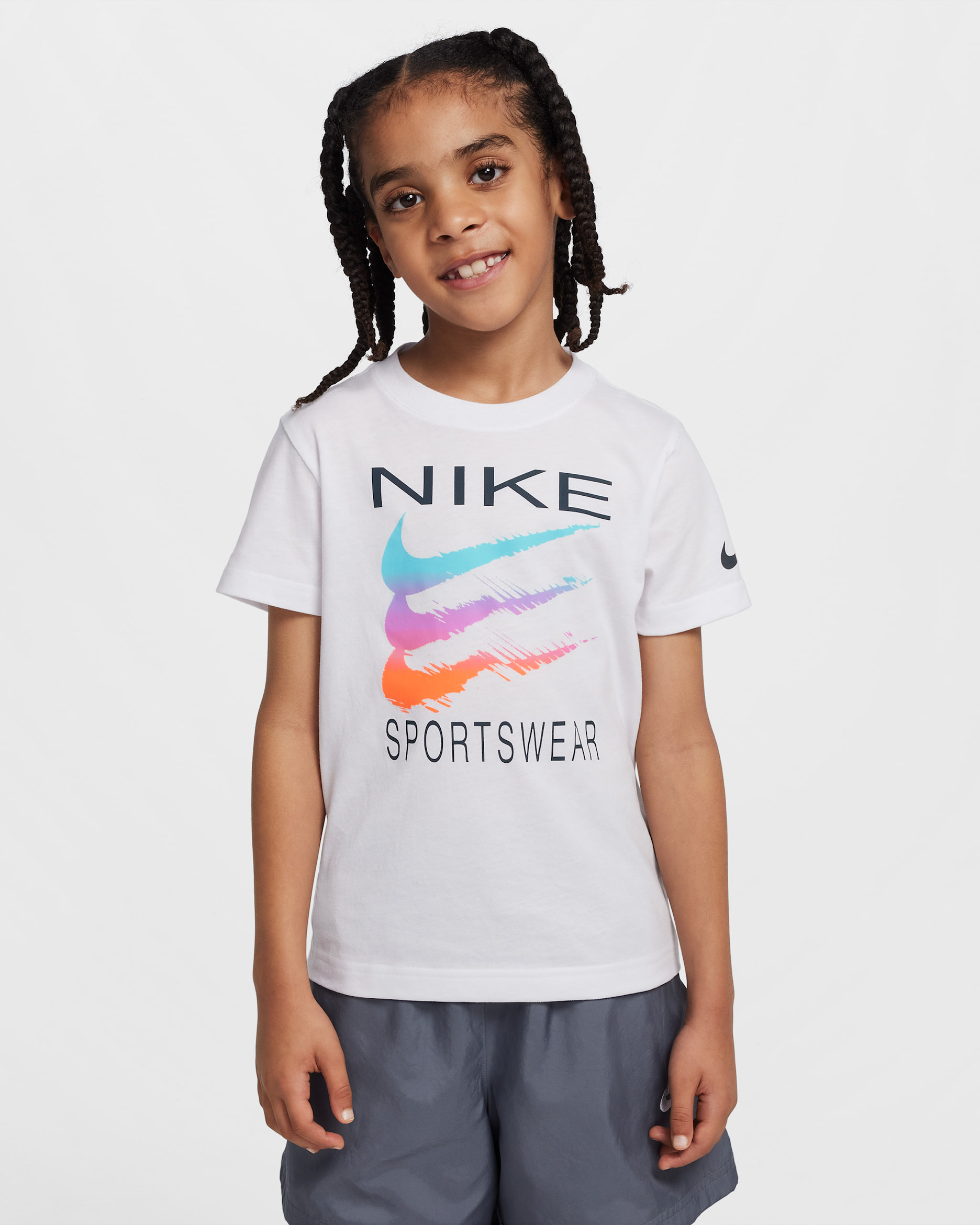Nike Sportswear Little Kids' Sportswear Swoosh T-Shirt - White