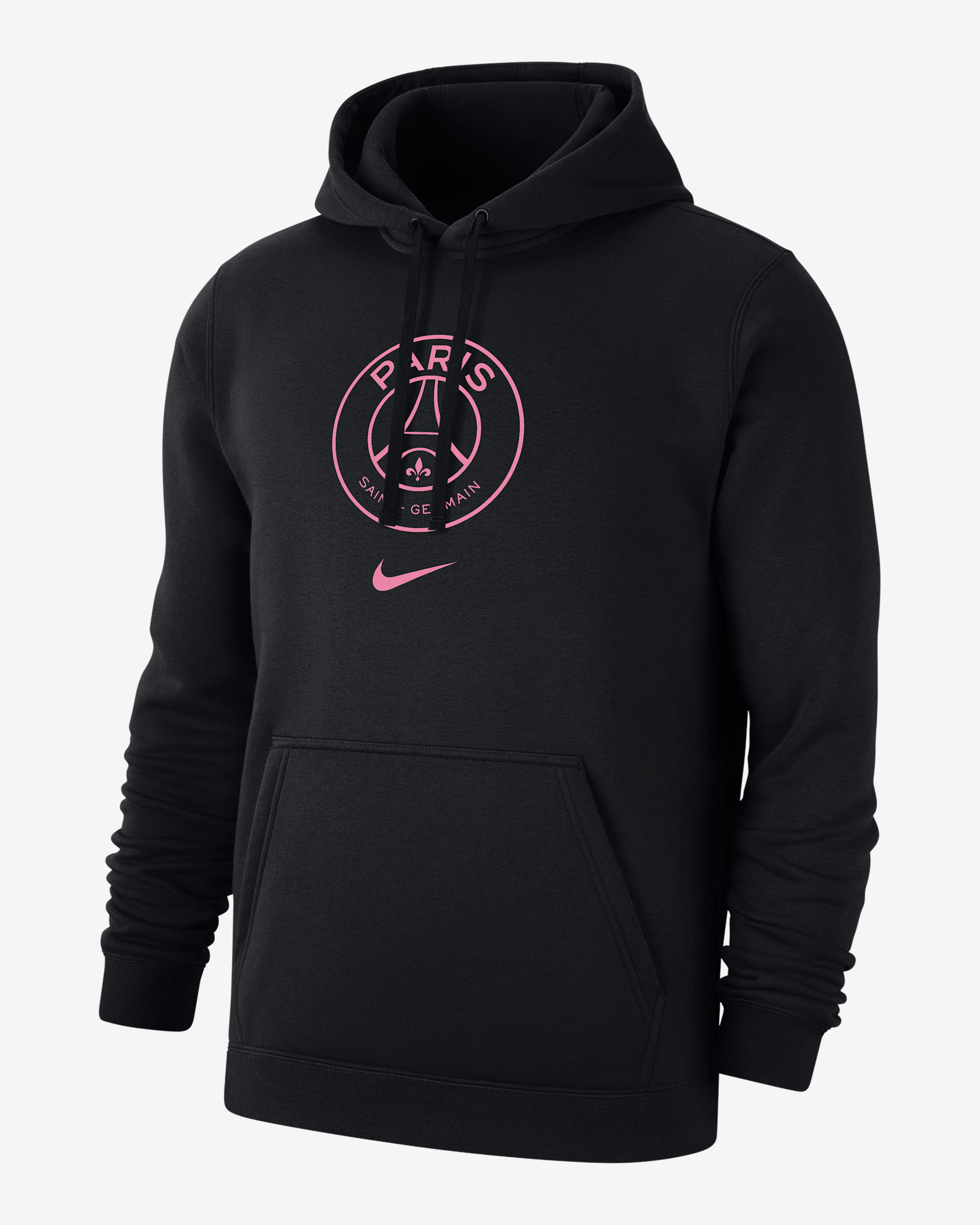Paris Saint-Germain Club Men's Nike Soccer Fleece Pullover Hoodie - Black