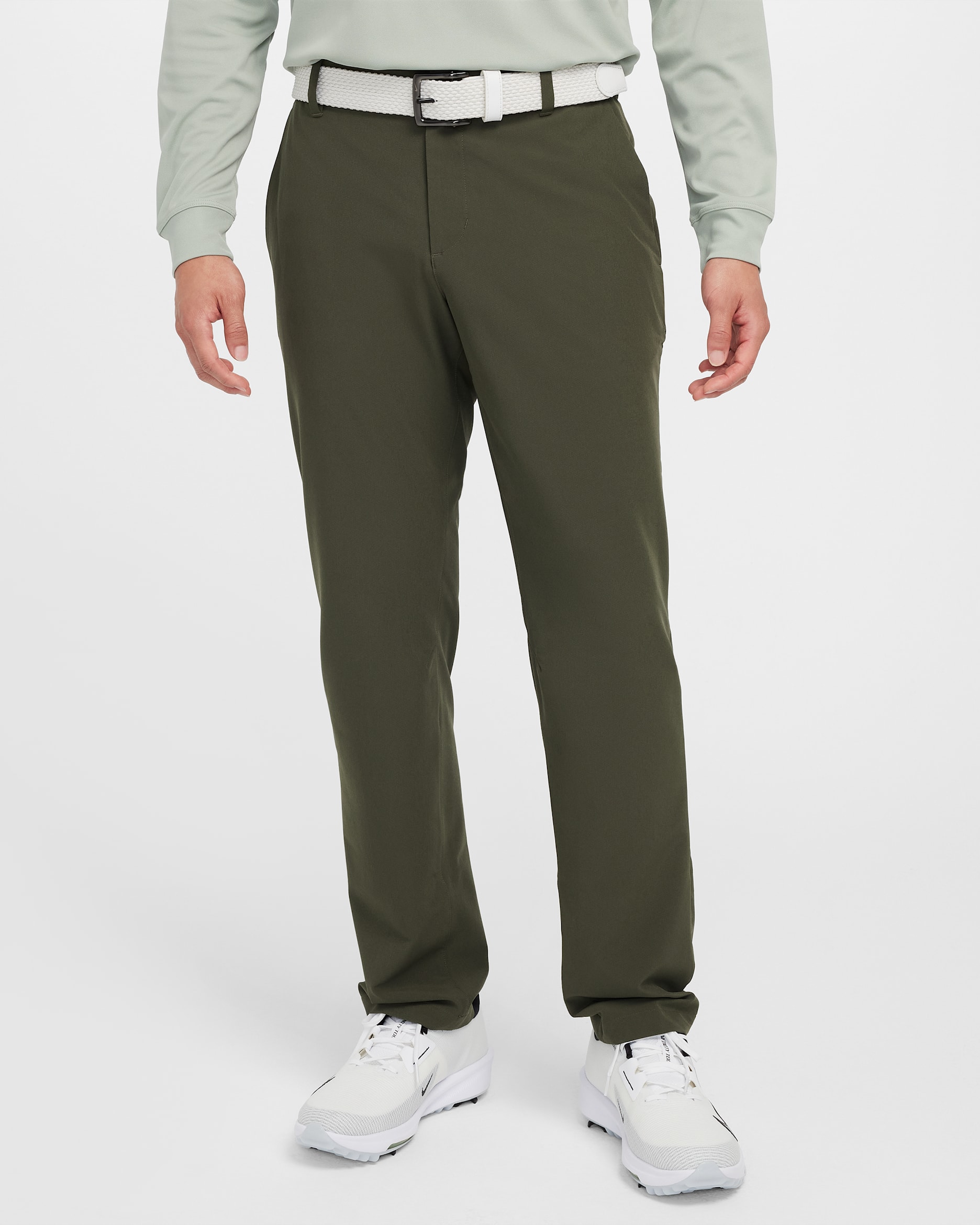 Nike Tour Repel Flex 男款高爾夫合身長褲 - Cargo Khaki/黑色