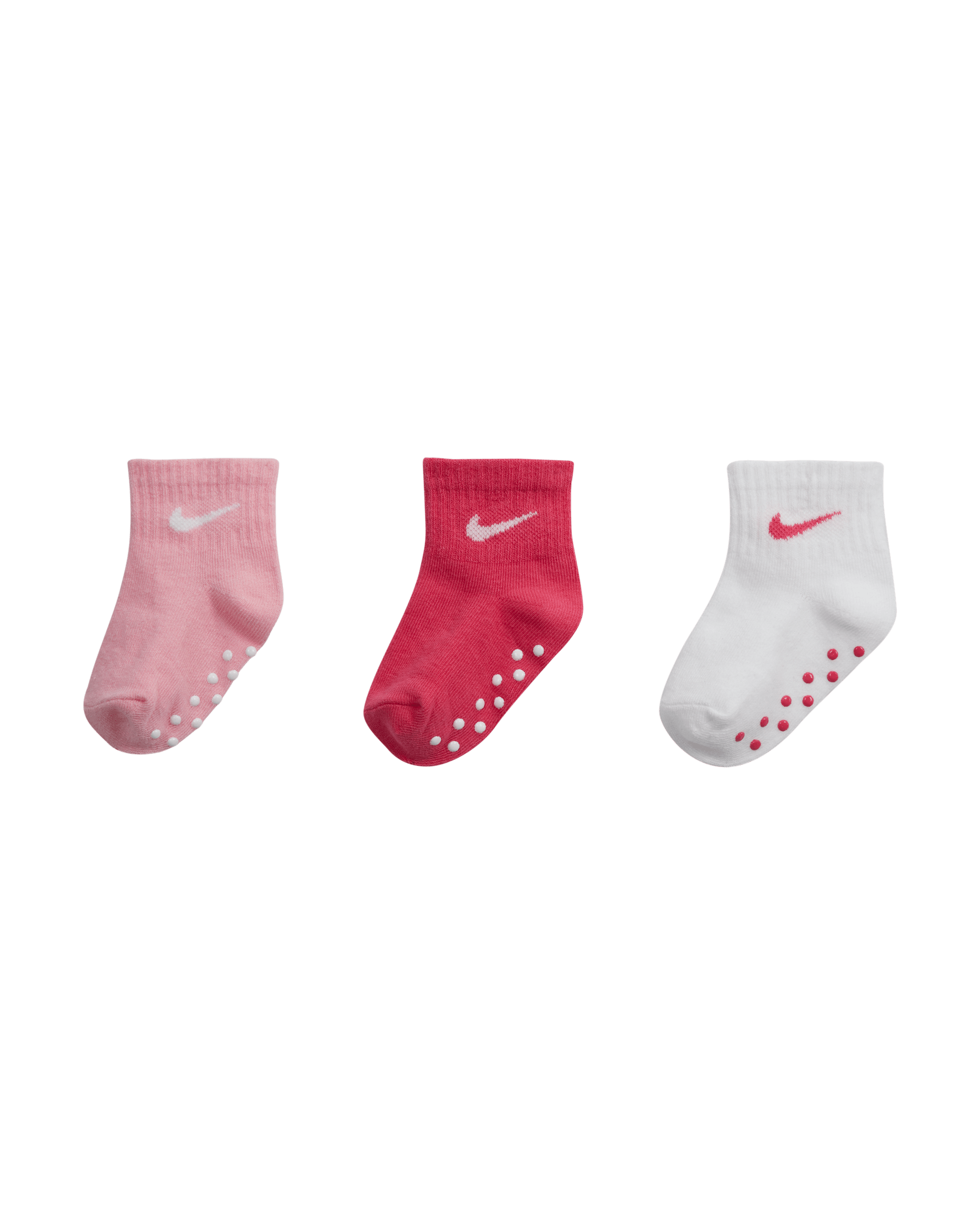 Nike Mitjons curts adherents Swoosh (3 parells) - Nadó - Multicolor/Hyper Pink