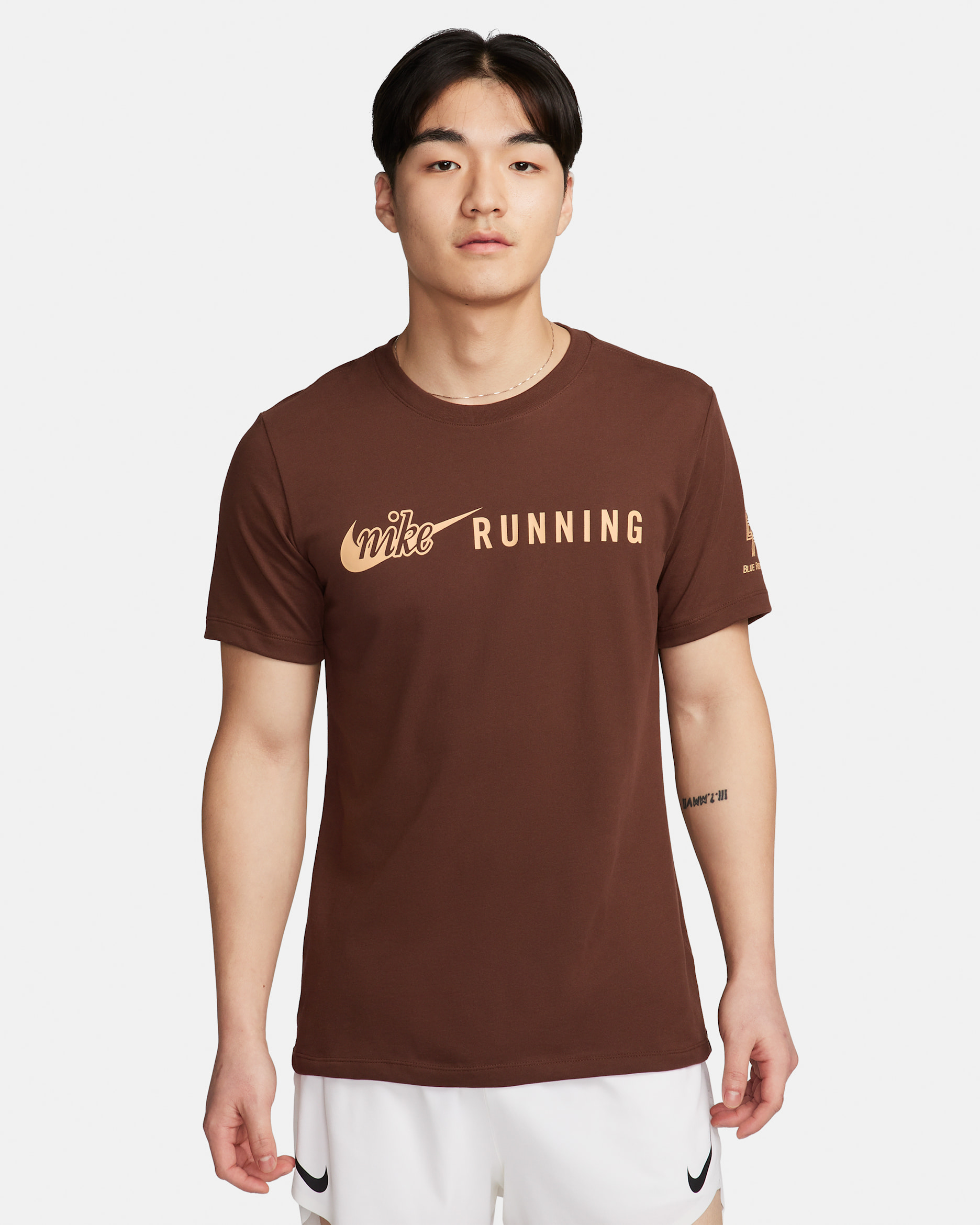 Nike Men's Dri-FIT Running T-Shirt - Cacao Wow