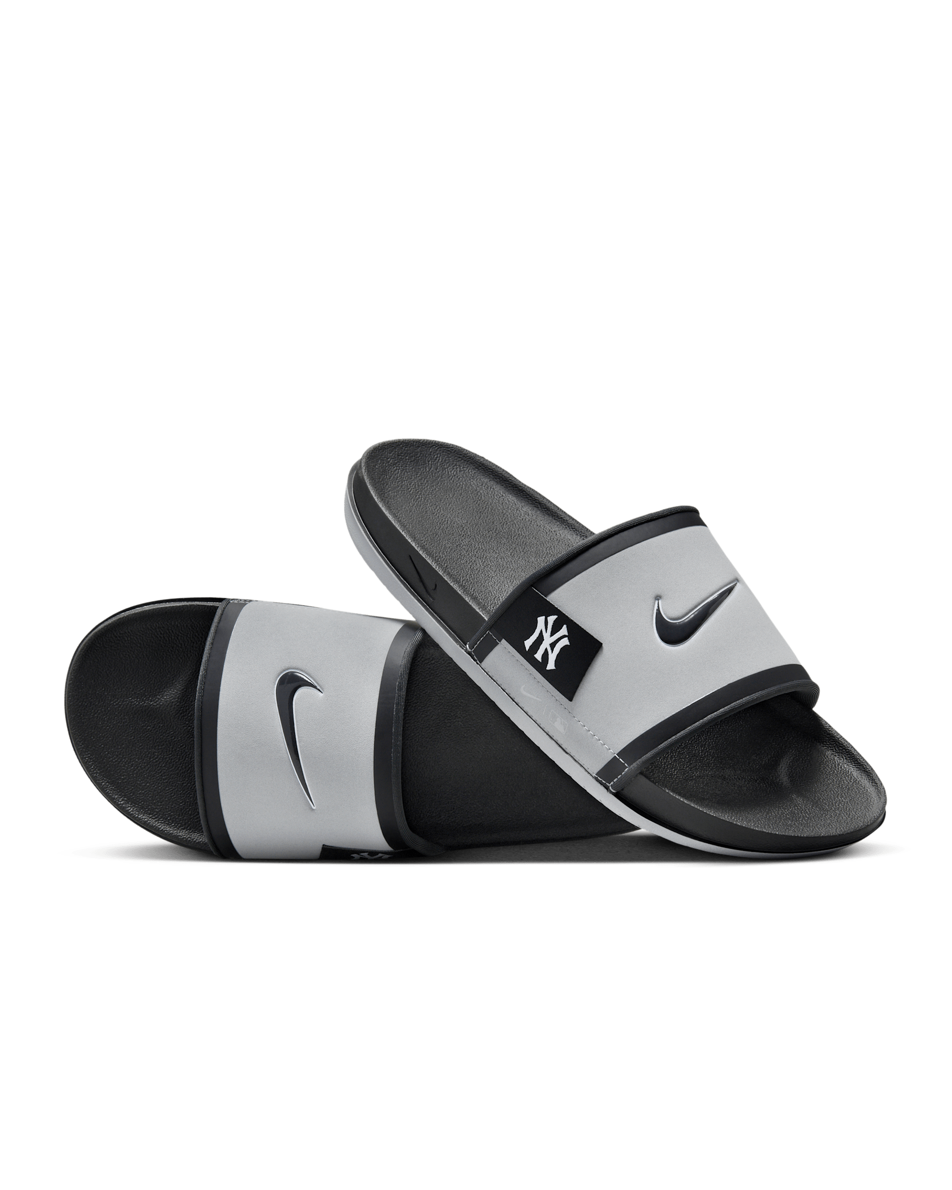 Nike Offcourt (New York Yankees) Offcourt Slides - Wolf Grey/Dark Smoke Grey/Pitch Blue