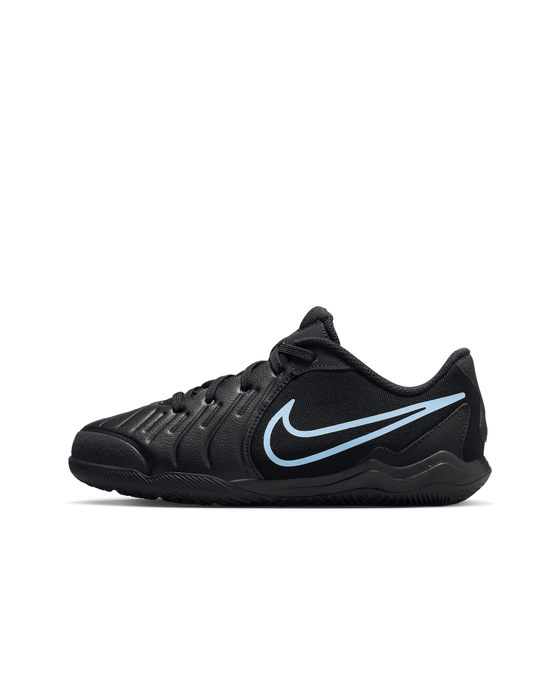 Nike Jr. Tiempo Legend 10 Academy Younger/Older Kids' Indoor Court Low-Top Football Shoes - Black/Black