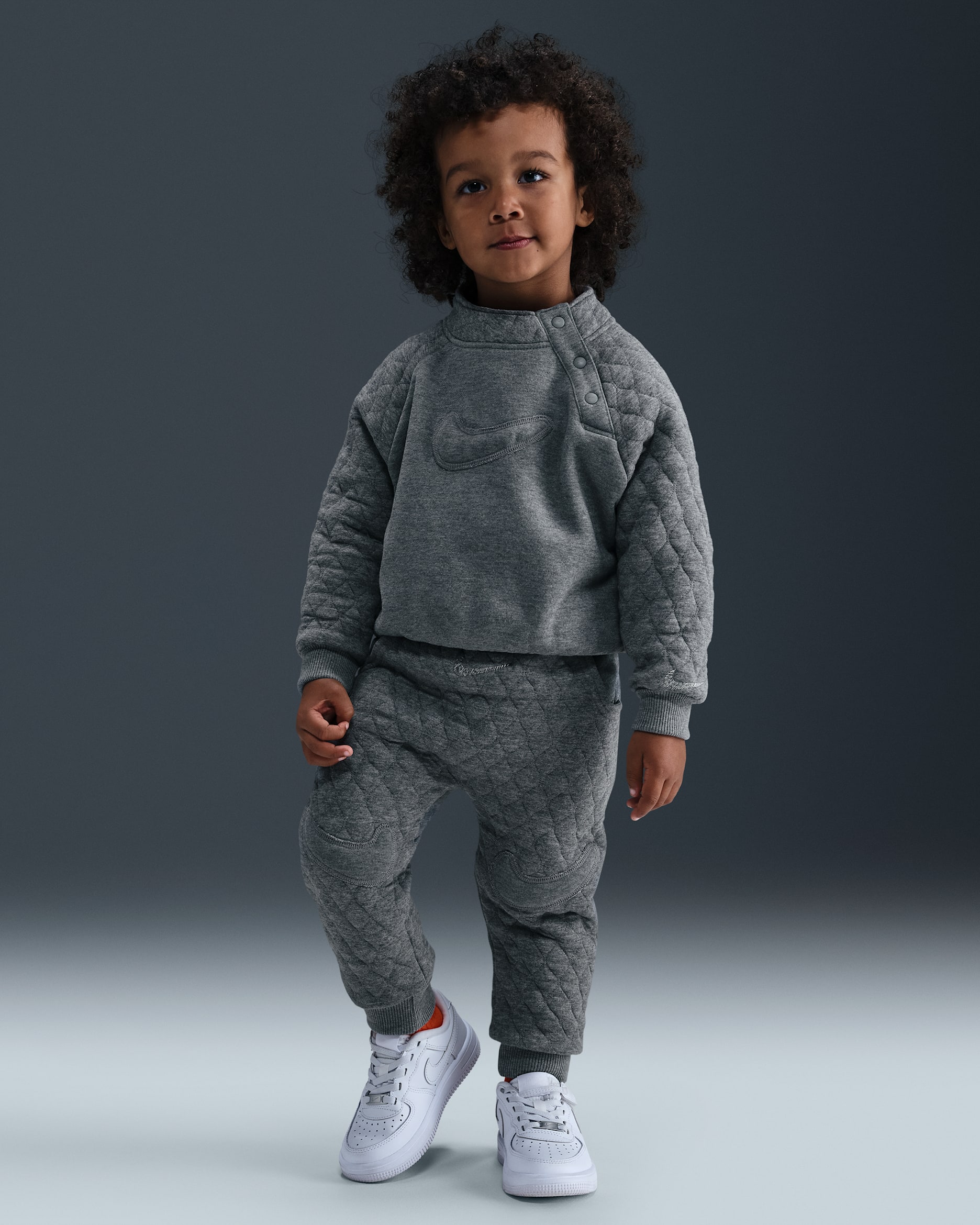 ナイキ レディー、セット！ ベビー ツーピース ジョガーパンツ セットアップ - カーボンヘザー