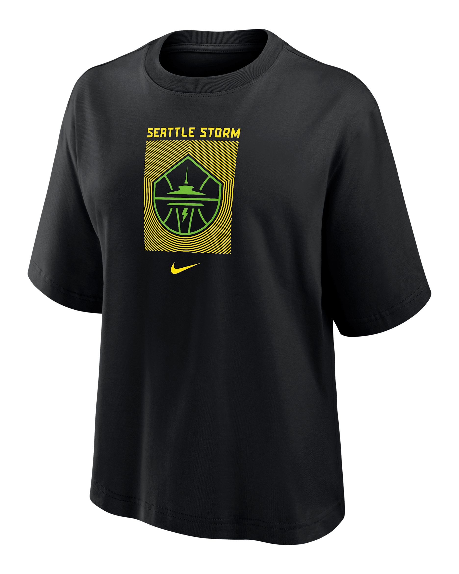 Playera Nike de la WNBA de corte cuadrado para mujer Seattle Storm - Negro