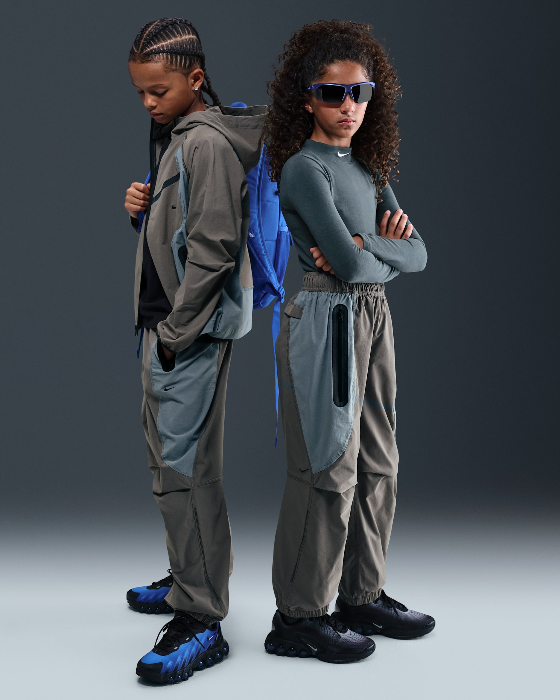 Nike Tech Big Kids' (Boys') Woven Pants - Cave Stone/Cool Grey/Black