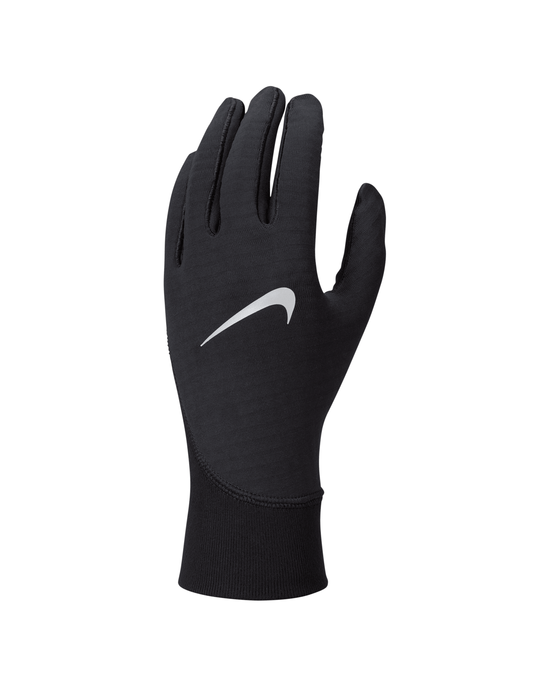 Nike Pacer Men's Therma-FIT Midweight Running Gloves - Black/Black/Silver