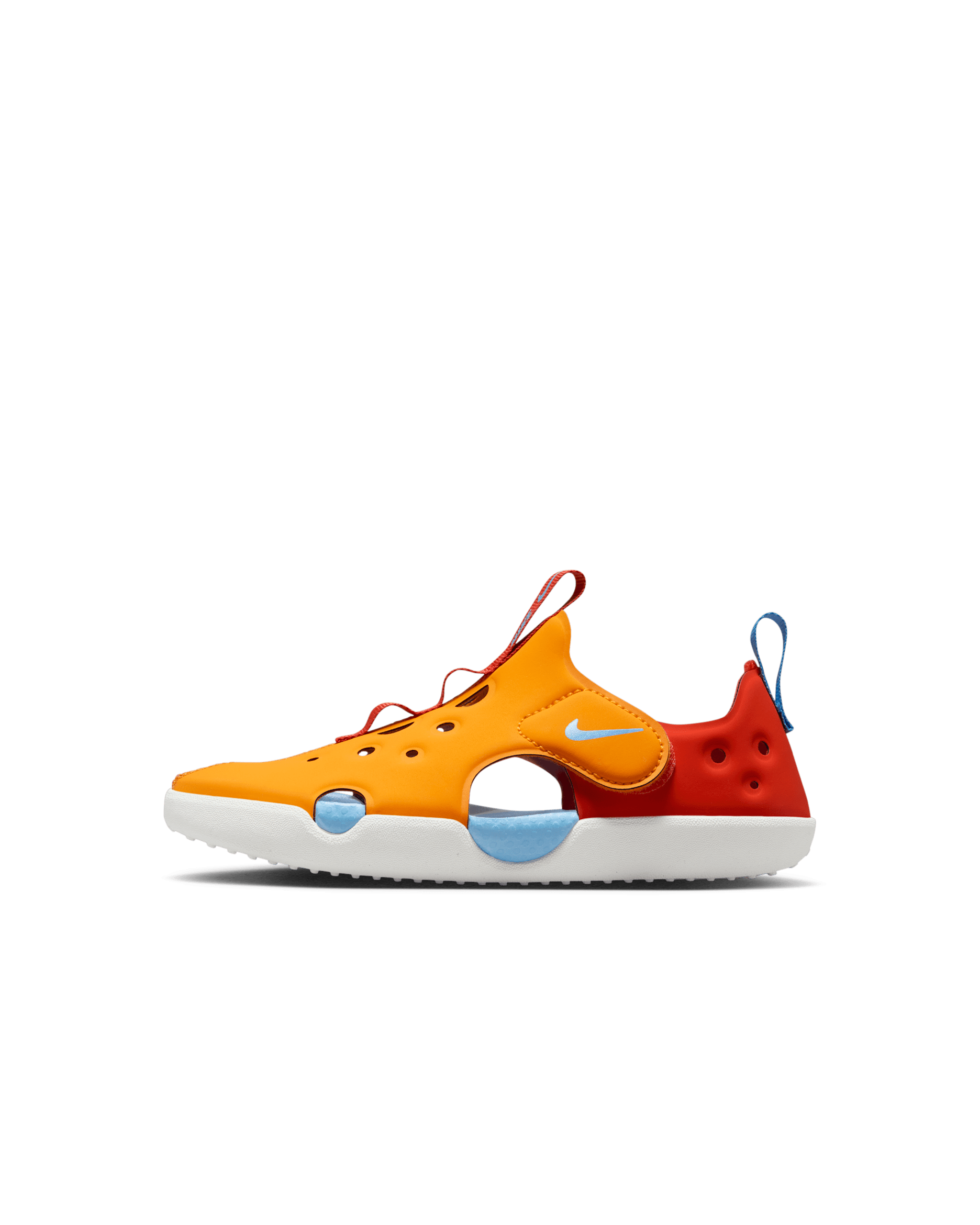 Nike Sunray Protect 4 Younger Kids' Sandals - Orange Peel/Picante Red/University Blue
