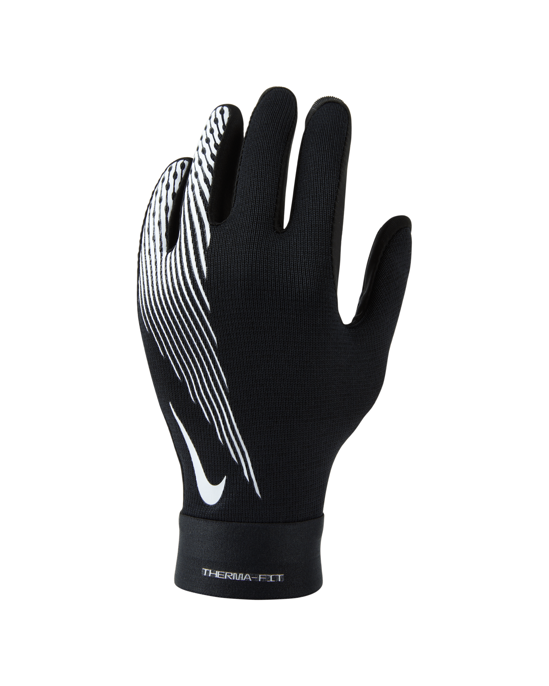 Nike Academy Older Kids' Therma-FIT Football Gloves - Black/Black/White