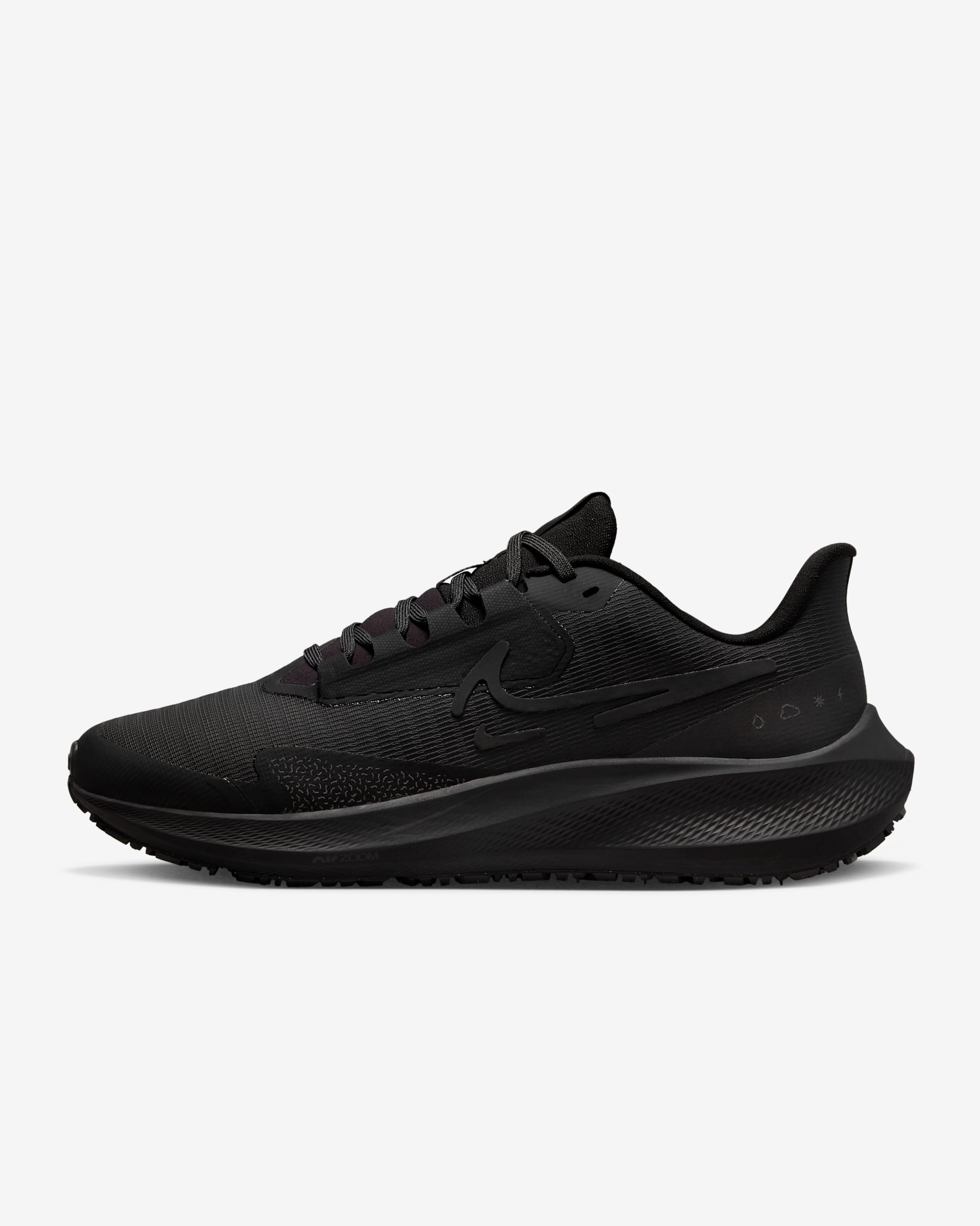 Nike Pegasus 39 Shield wetterfester Straßenlaufschuh für Damen - Schwarz/Off Noir/Dark Smoke Grey/Schwarz