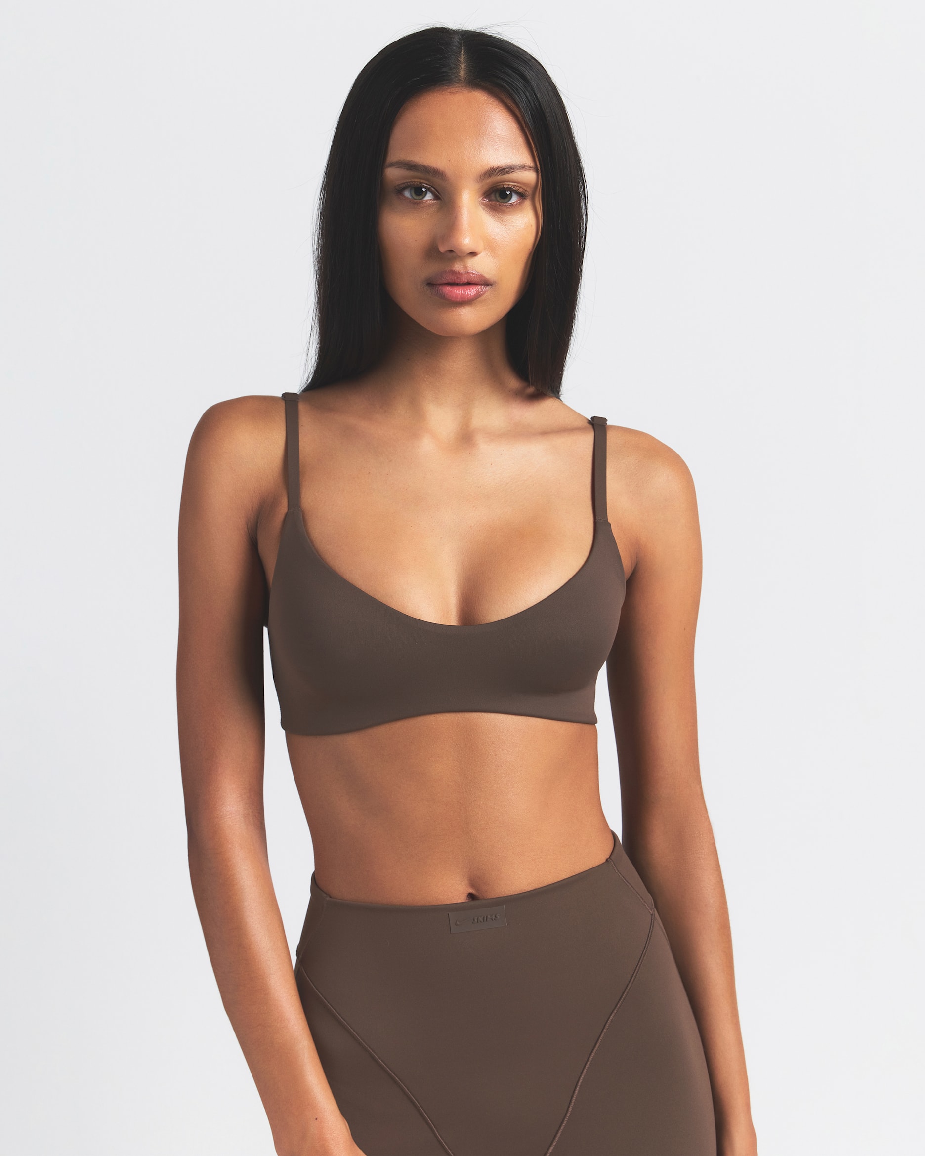 NikeSKIMS Matte Women's Micro-Scoop Bra - NSKM DARK SEPIA