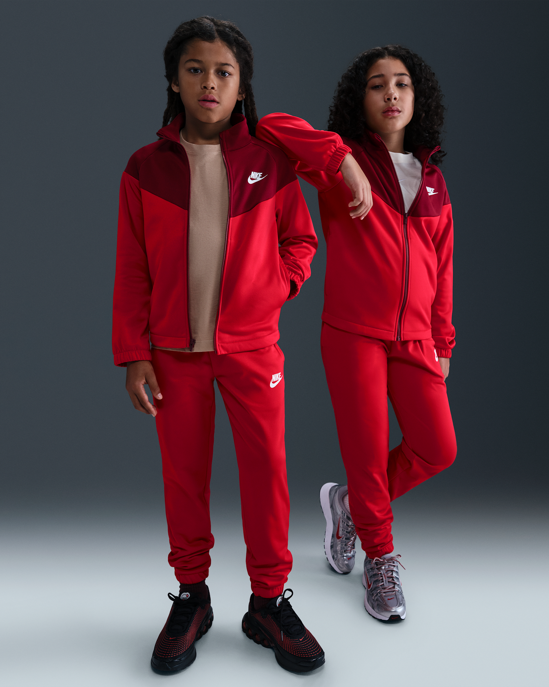 Nike Sportswear Big Kids' Dri-FIT Tracksuit - University Red/Team Red/White