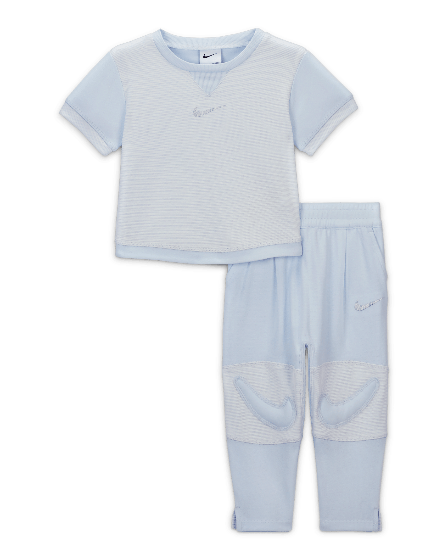 Nike Ready, Set! Conjunto de playera y joggers para bebé - Tinte azul