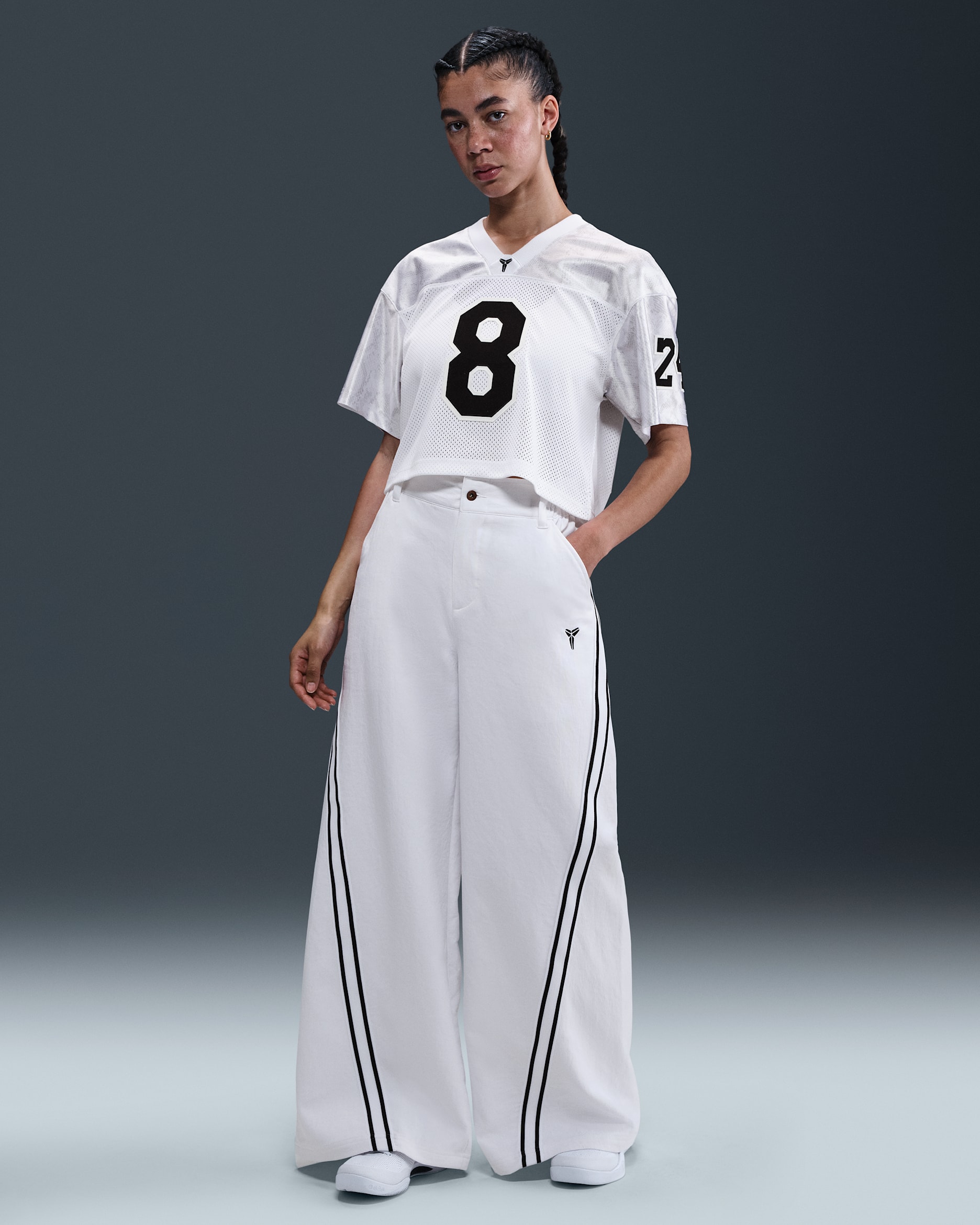 Kobe Women's Dri-FIT Woven Pants - White/Black