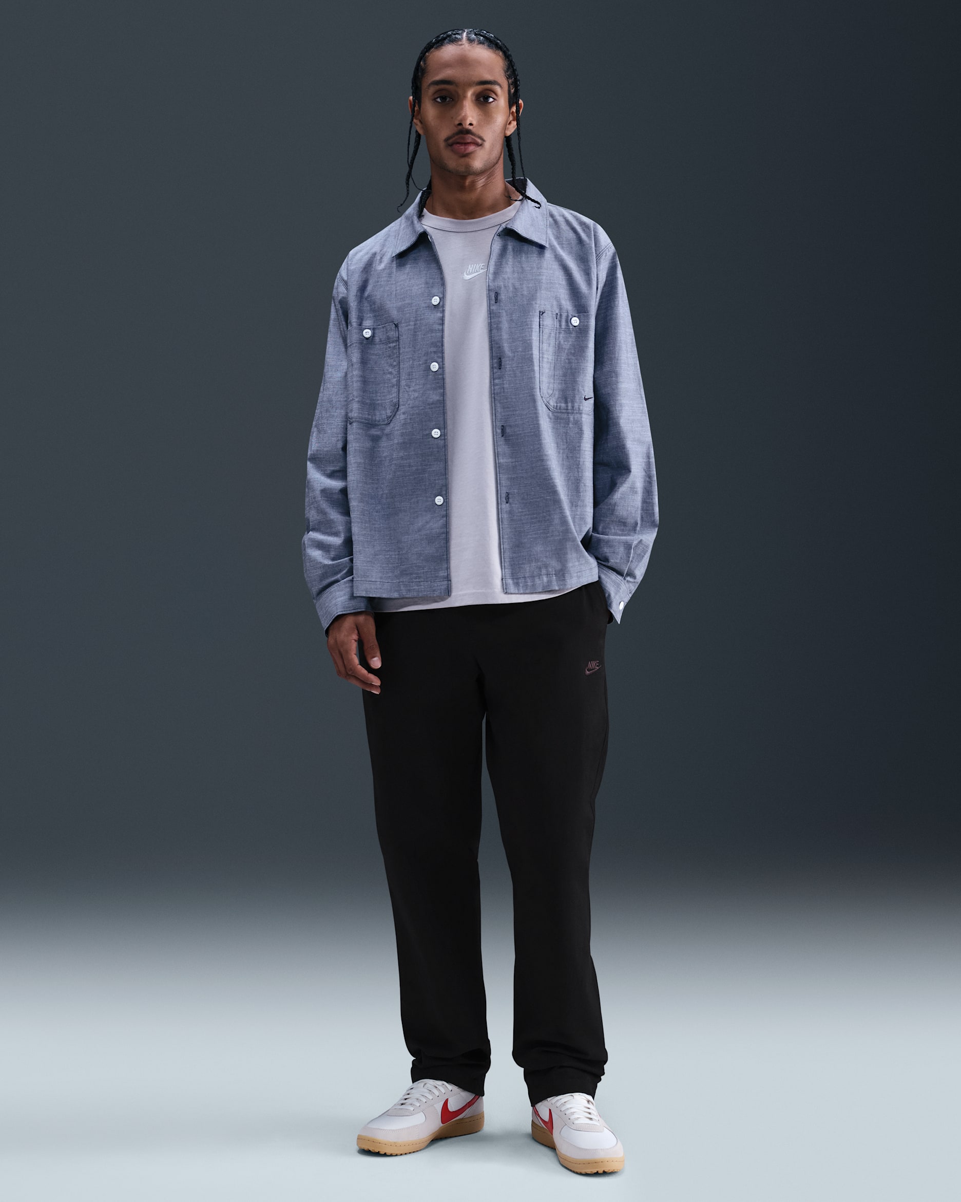 Pantalones chinos elásticos para hombre Nike Sportswear Club - Negro/Negro