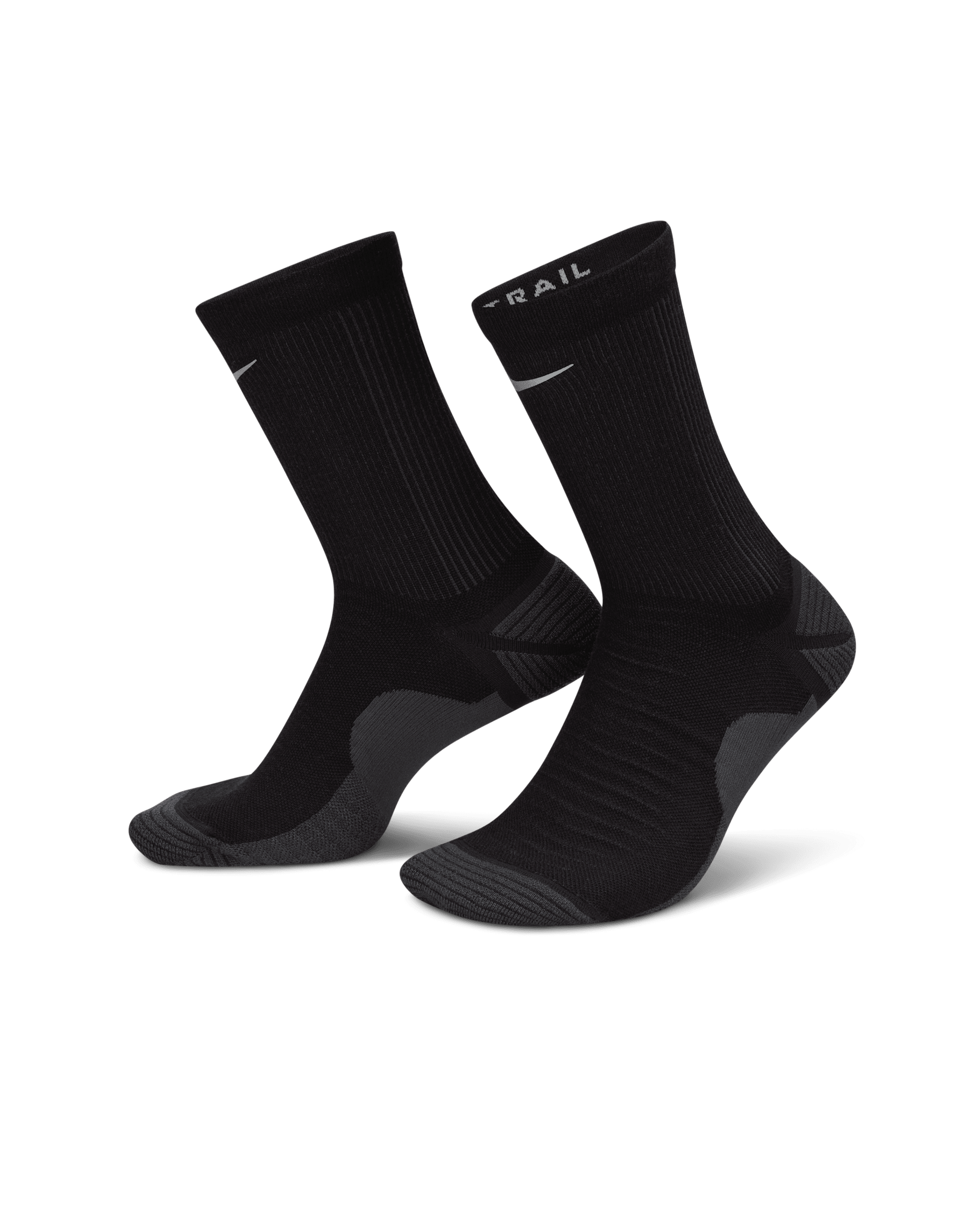 Chaussettes de trail mi-mollet Nike (1 paire) - Noir/Anthracite/Reflect Silver