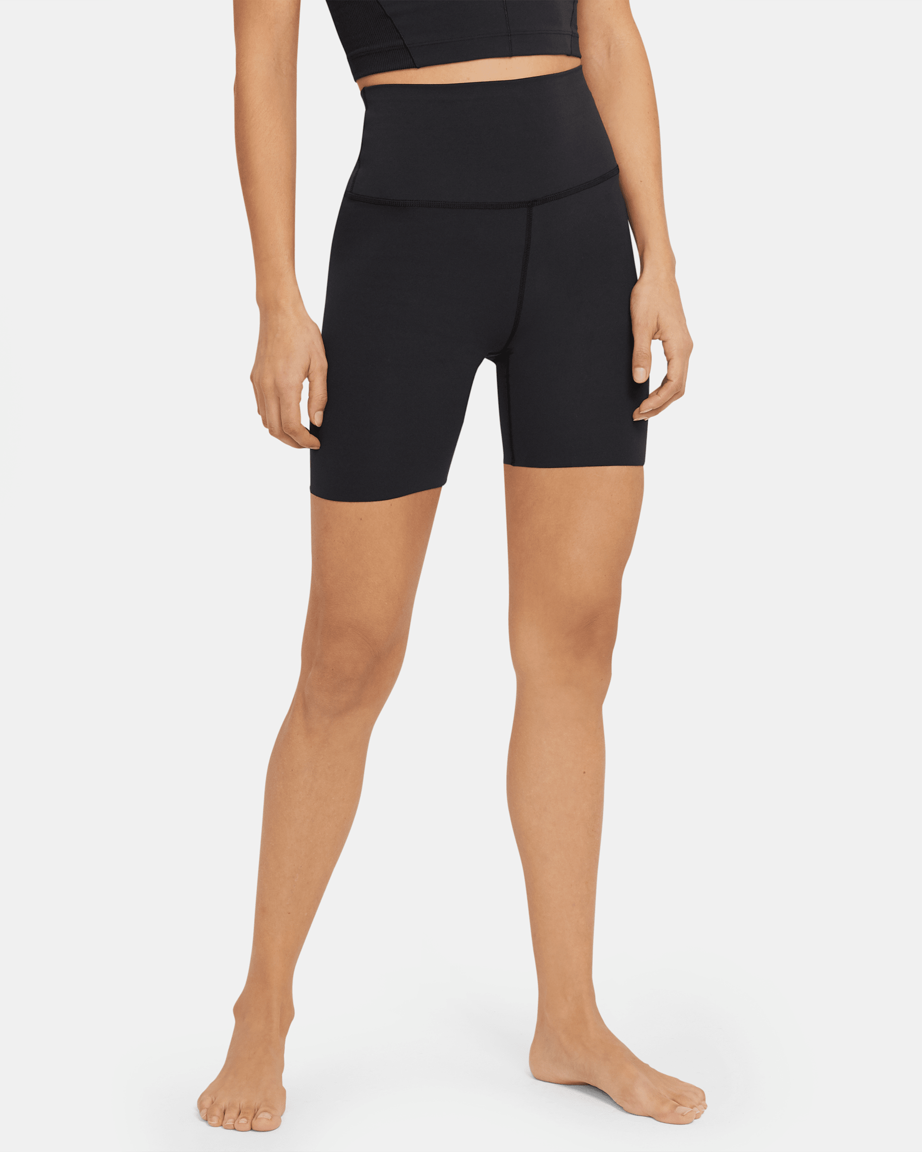 Nike Yoga Luxe Women's High-Waisted Shorts - Black/Dark Smoke Grey