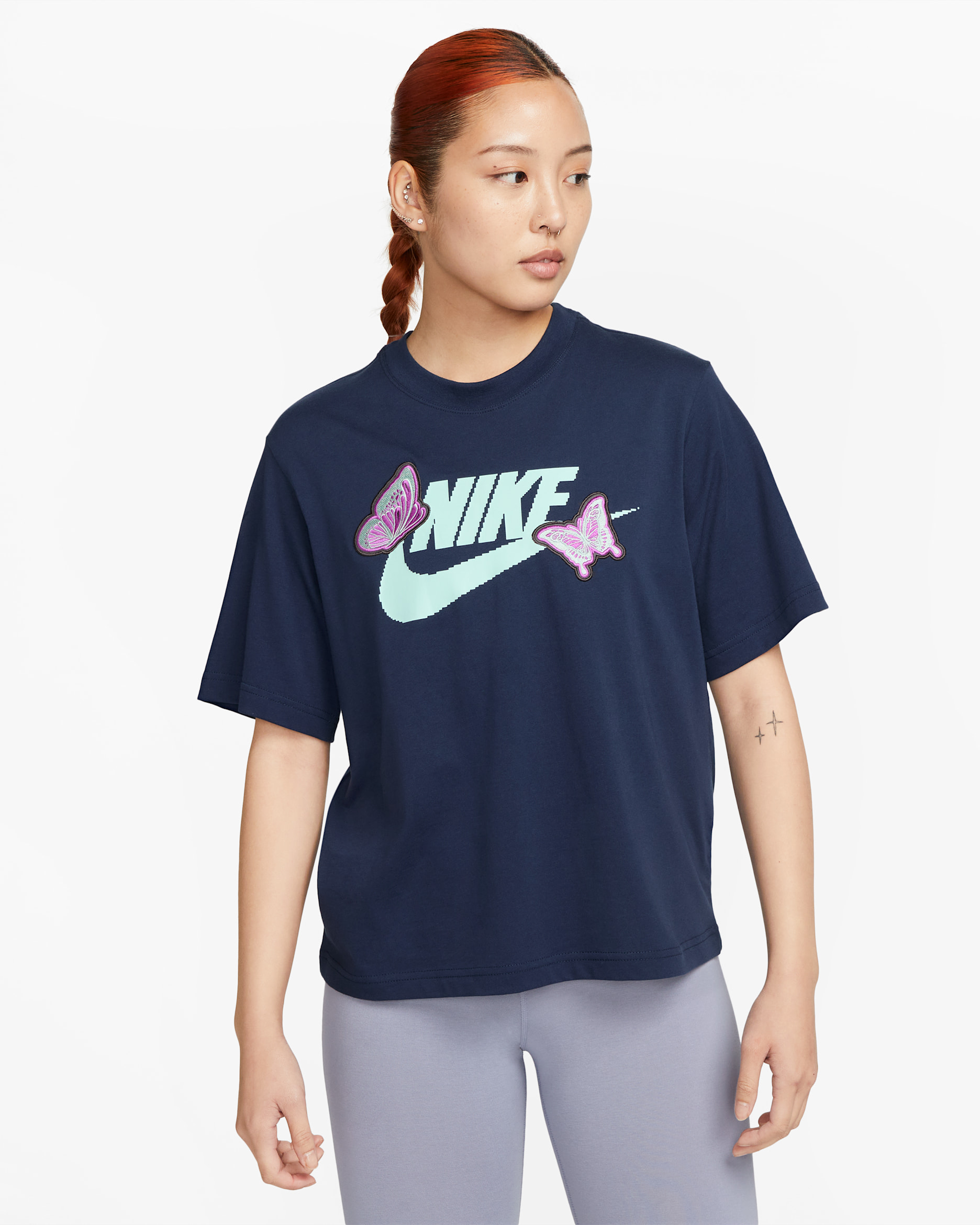 Nike Sportswear Women's Boxy T-Shirt - Midnight Navy