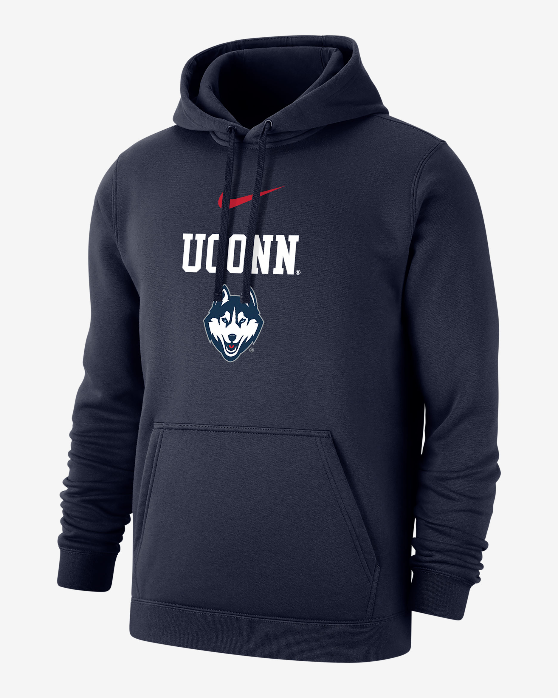 UConn Club Fleece Men's Nike College Hoodie - Black