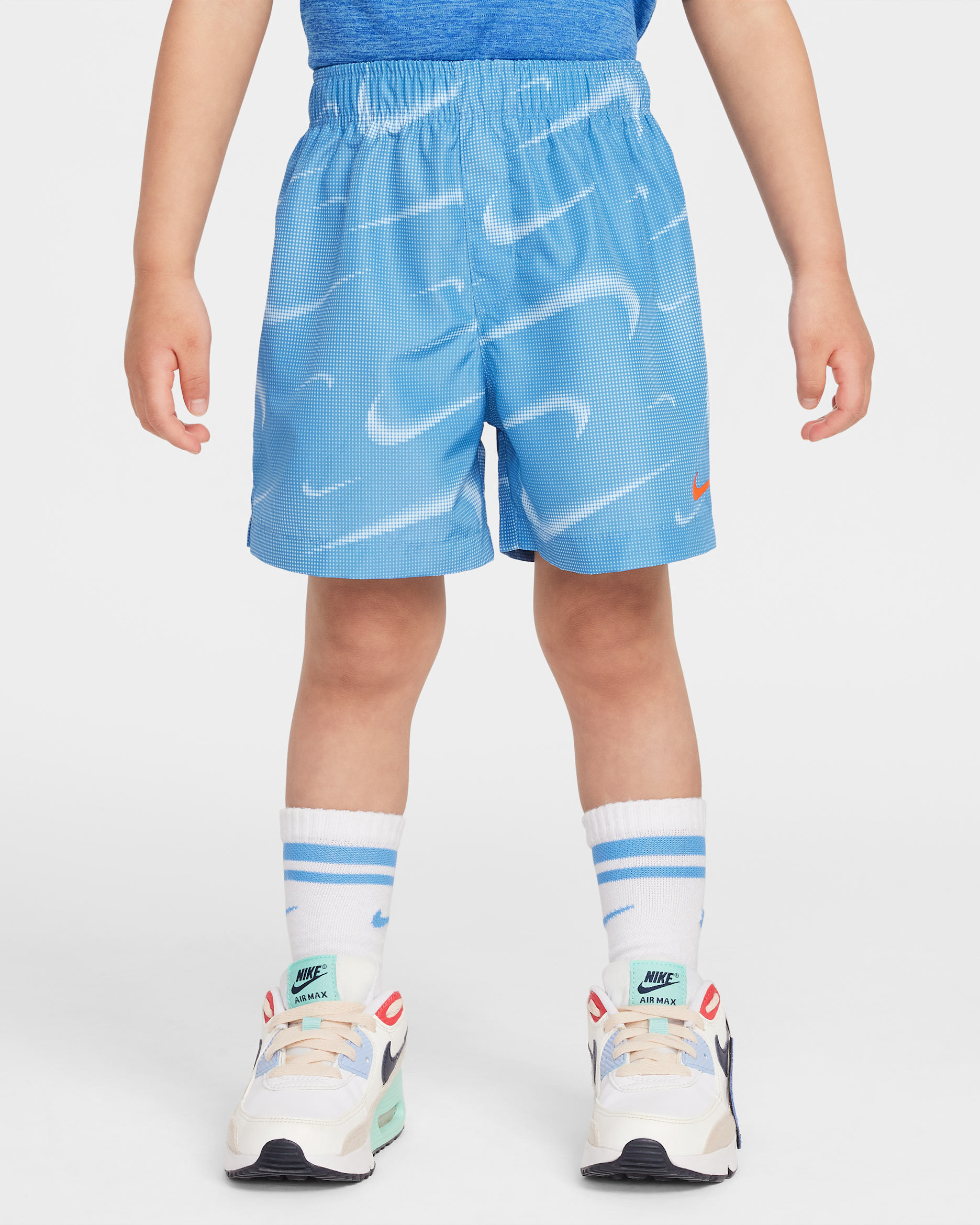 Shorts de tejido Woven con estampado Rhythm infantiles Nike Dri-FIT - Azul extremo