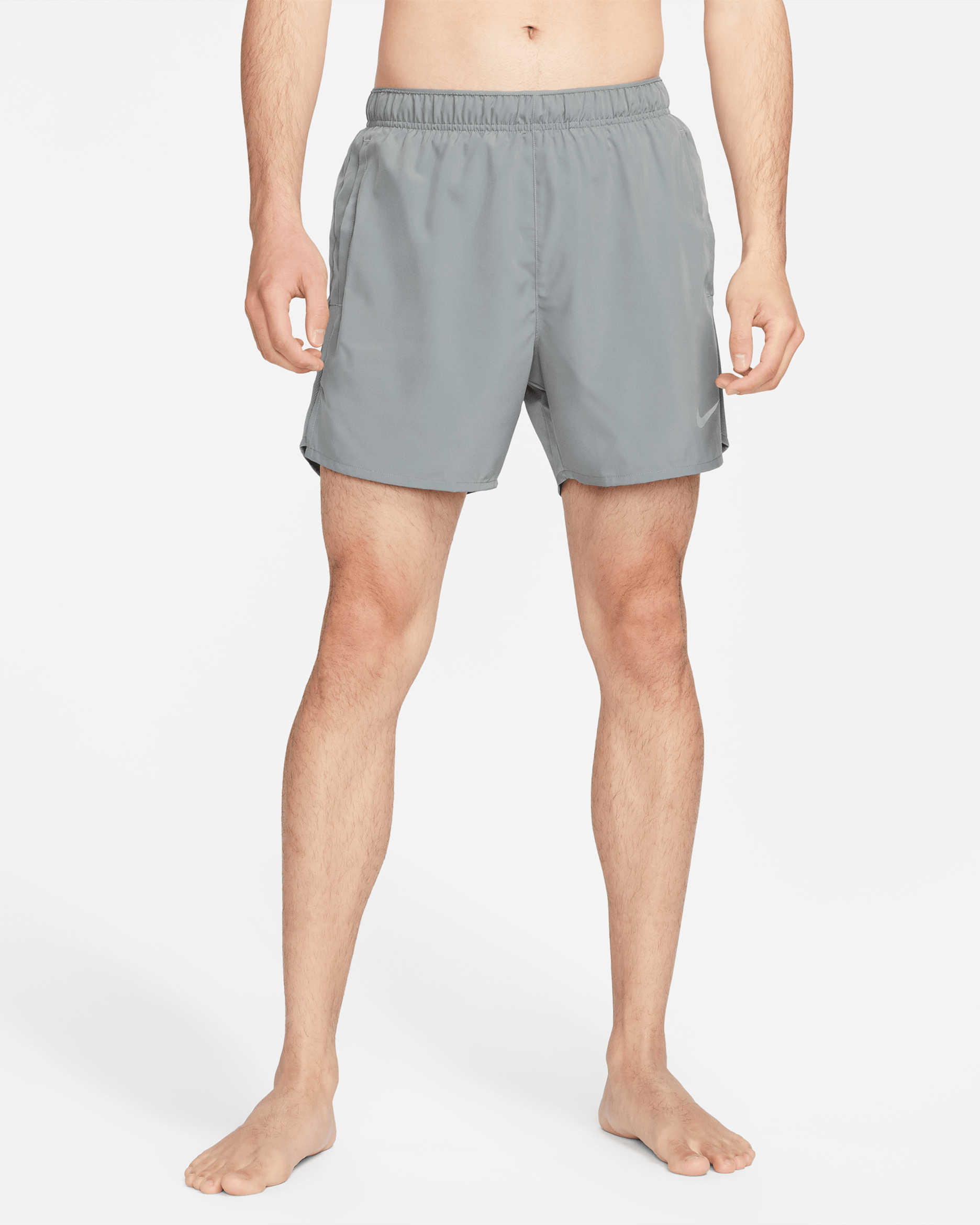 Nike Dri-FIT Challenger Men's 13cm (approx.) Brief-Lined Versatile Shorts - Smoke Grey/Smoke Grey/Black