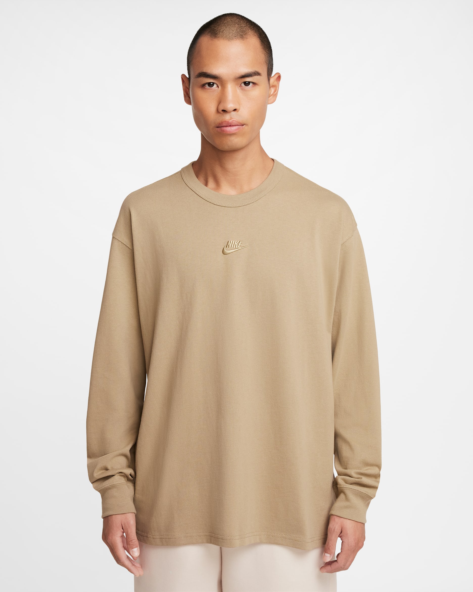 Nike Sportswear Premium Essentials Men's Long-Sleeve T-Shirt - Neutral Olive