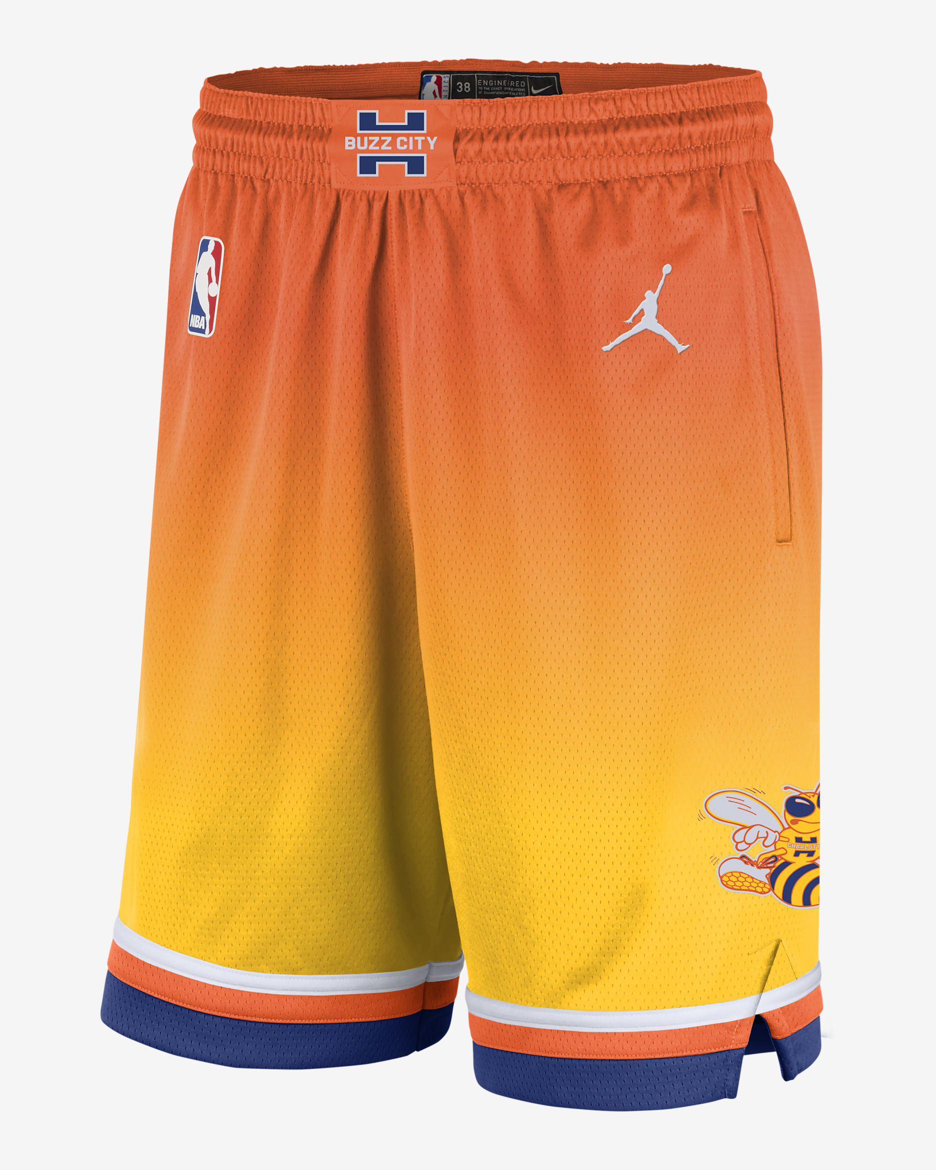 Charlotte Hornets City Edition Men's Nike Dri-FIT NBA Swingman Shorts - Brilliant Orange/White