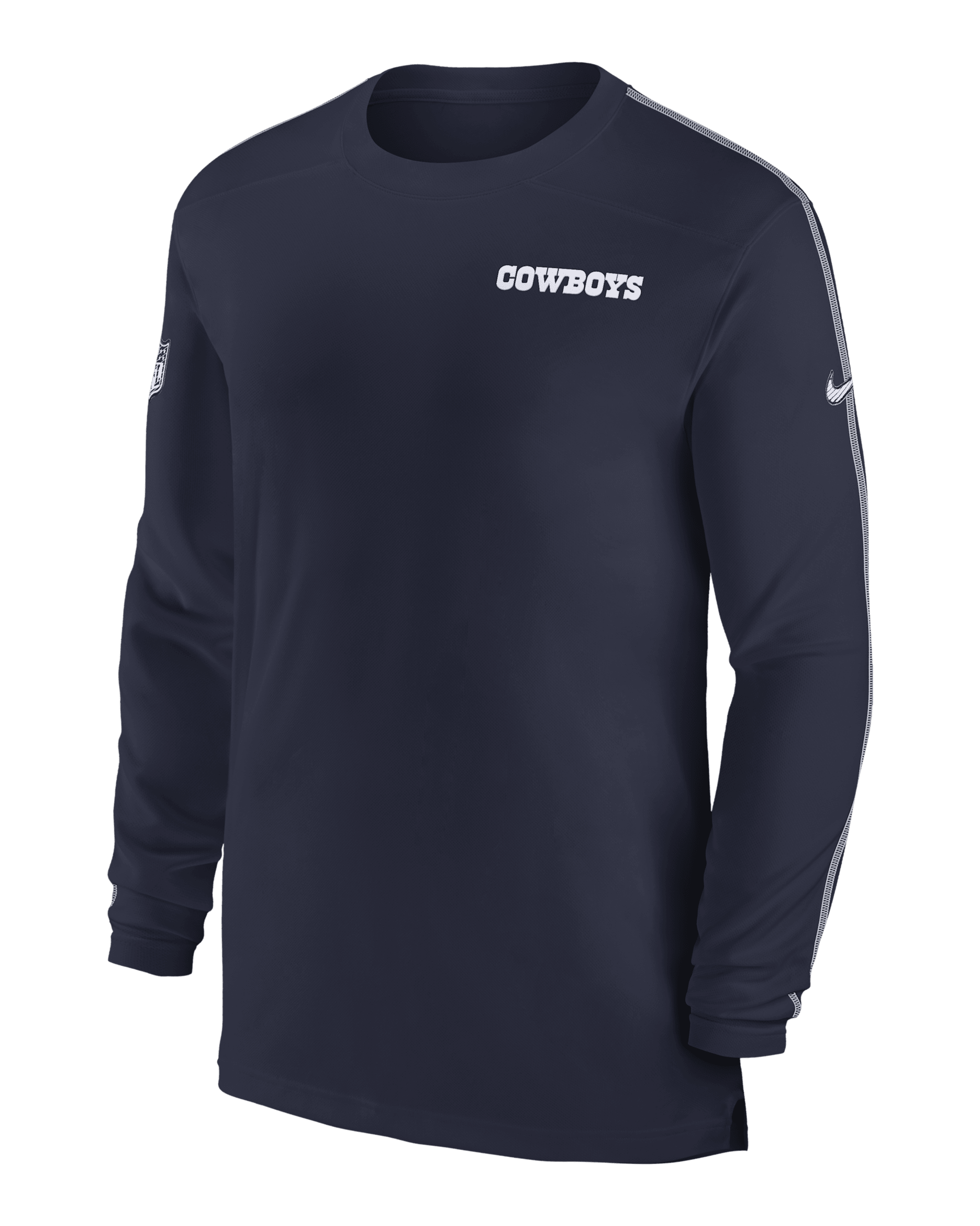 Dallas Cowboys Sideline Coach Men's Nike Dri-FIT NFL Long-Sleeve Top - Navy