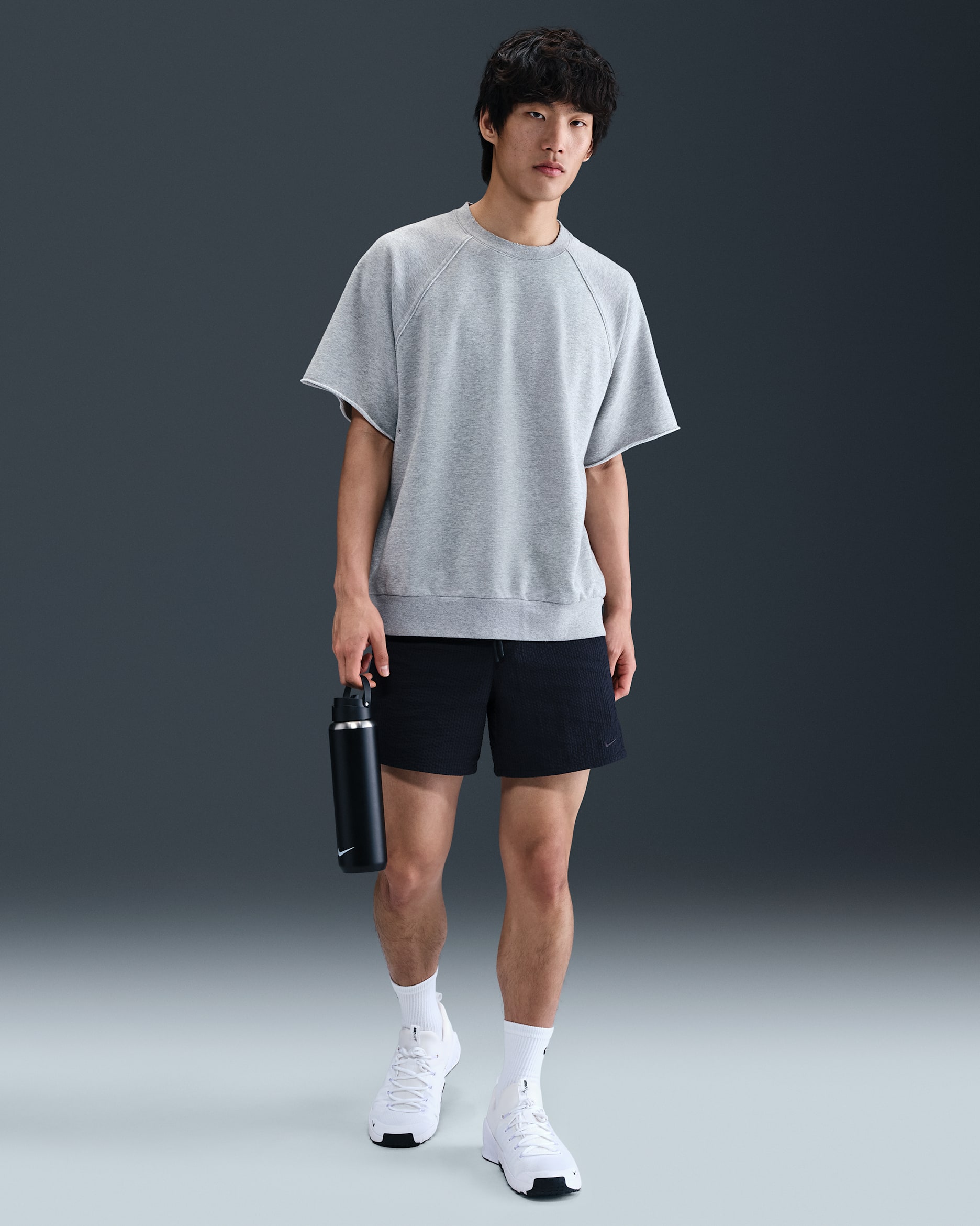 Nike Unlimited Men's Dri-FIT 5" Unlined Seersucker Versatile Shorts - Black/Black/Black