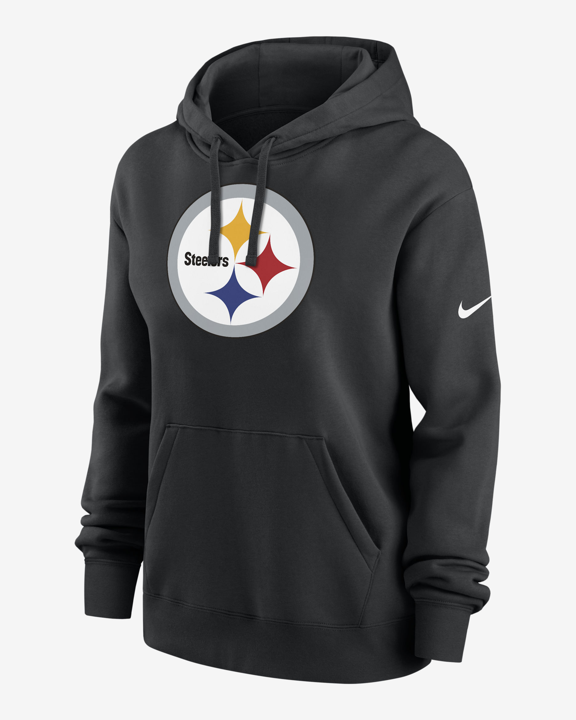 Sudadera con gorro sin cierre Nike de la NFL para mujer Pittsburgh Steelers Club - Negro