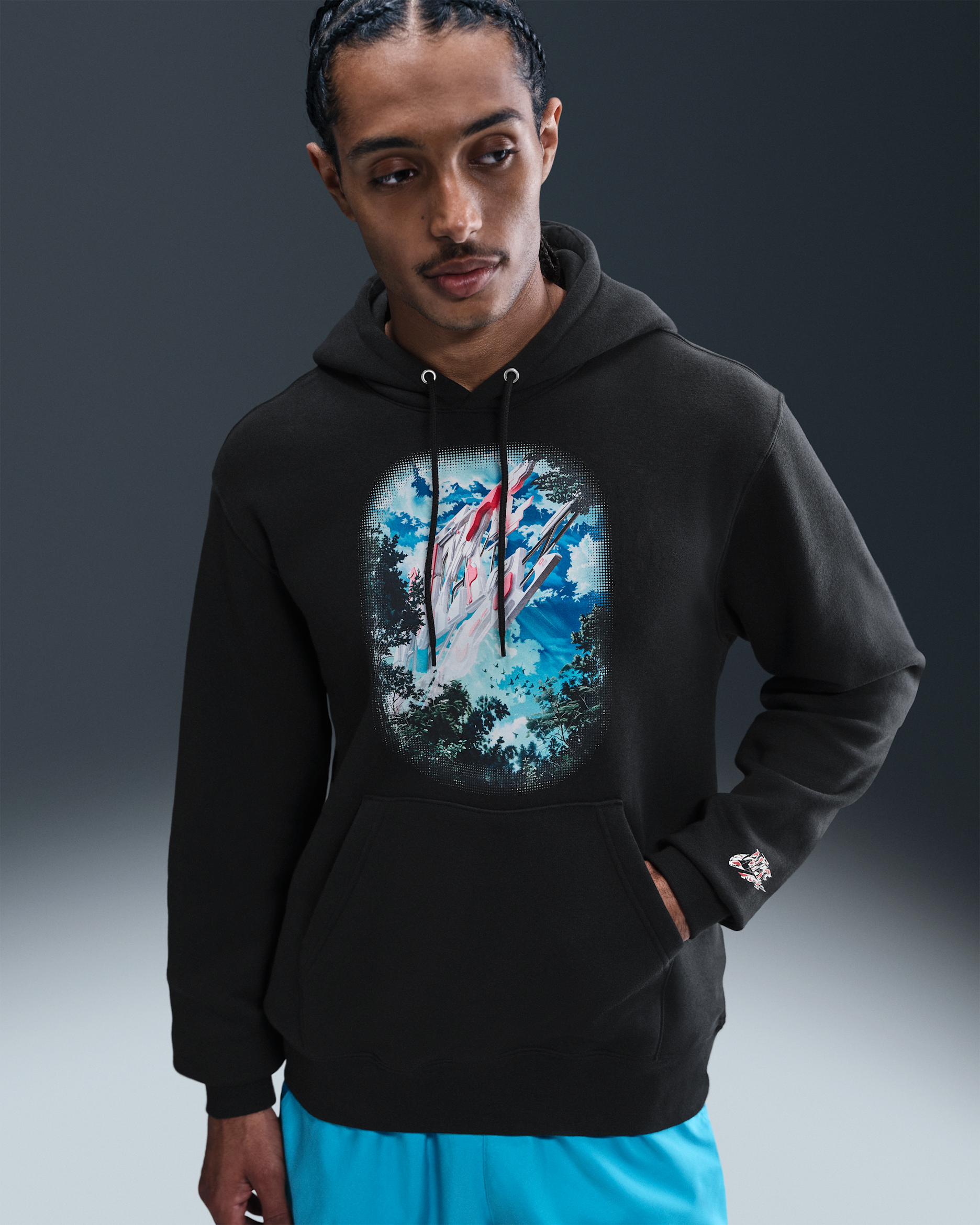 Nike Sportswear Club Men's Fleece Hoodie - Black/Black