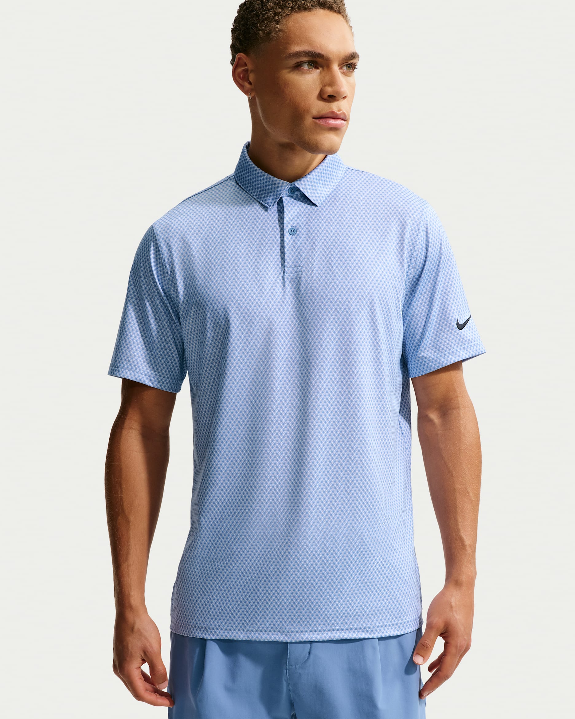 Nike Velocity Dri-FIT Golf-Poloshirt (Herren) - Weiß/Work Blue/Schwarz