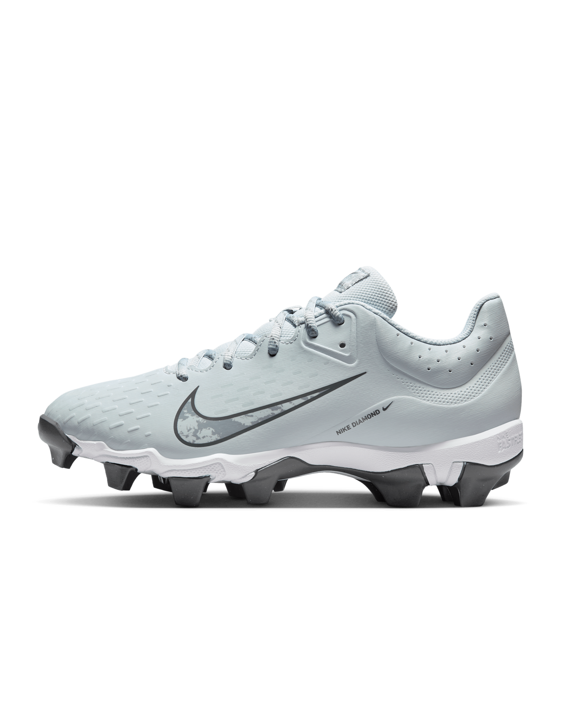 Nike Hyperdiamond 4 Keystone Women's Softball Cleats - Pure Platinum/Wolf Grey/White/Iron Grey