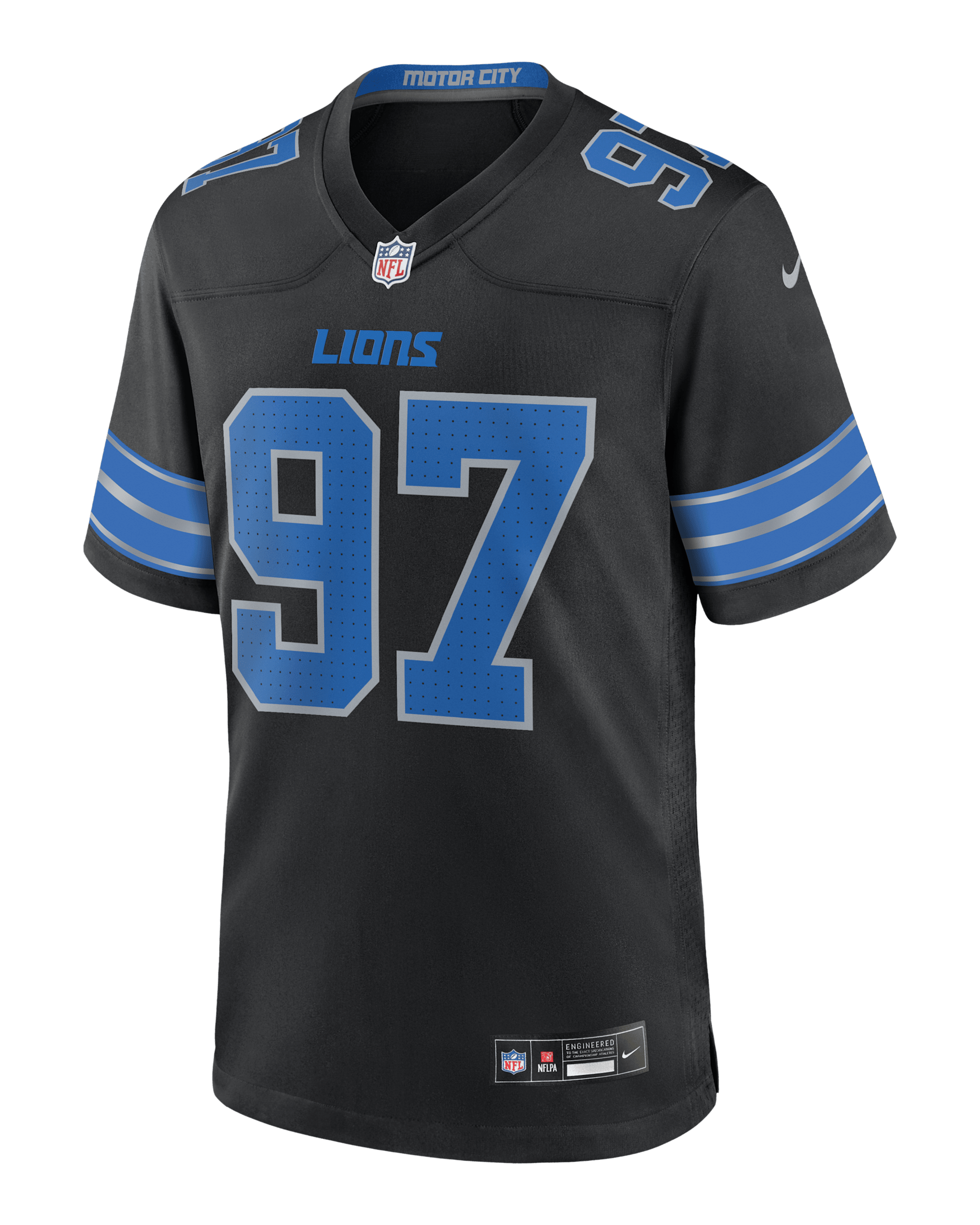 Aidan Hutchinson Detroit Lions Men's Nike NFL Game Football Jersey - Black