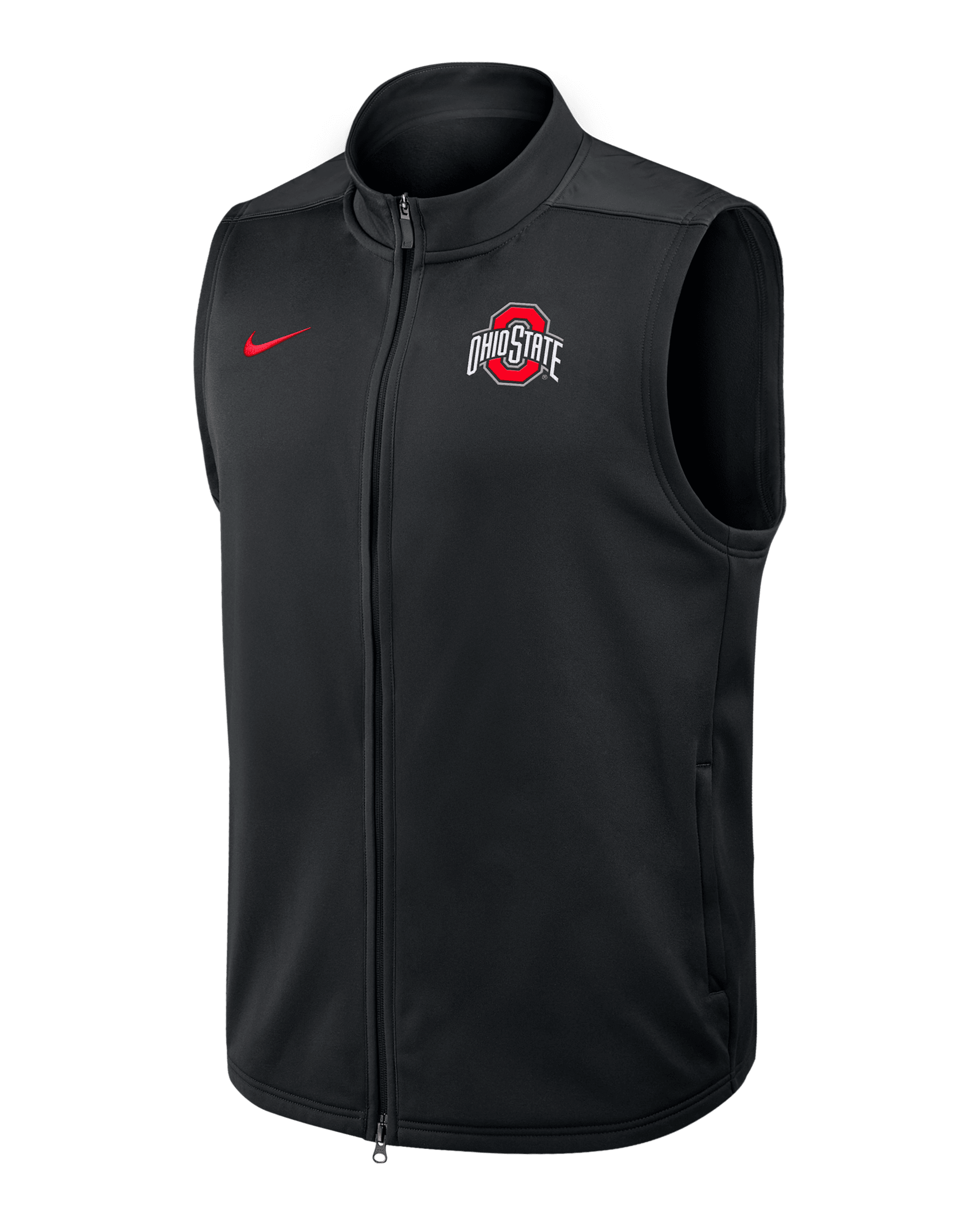 Ohio State Victory Men's Nike Therma-FIT College Full-Zip Vest - Black