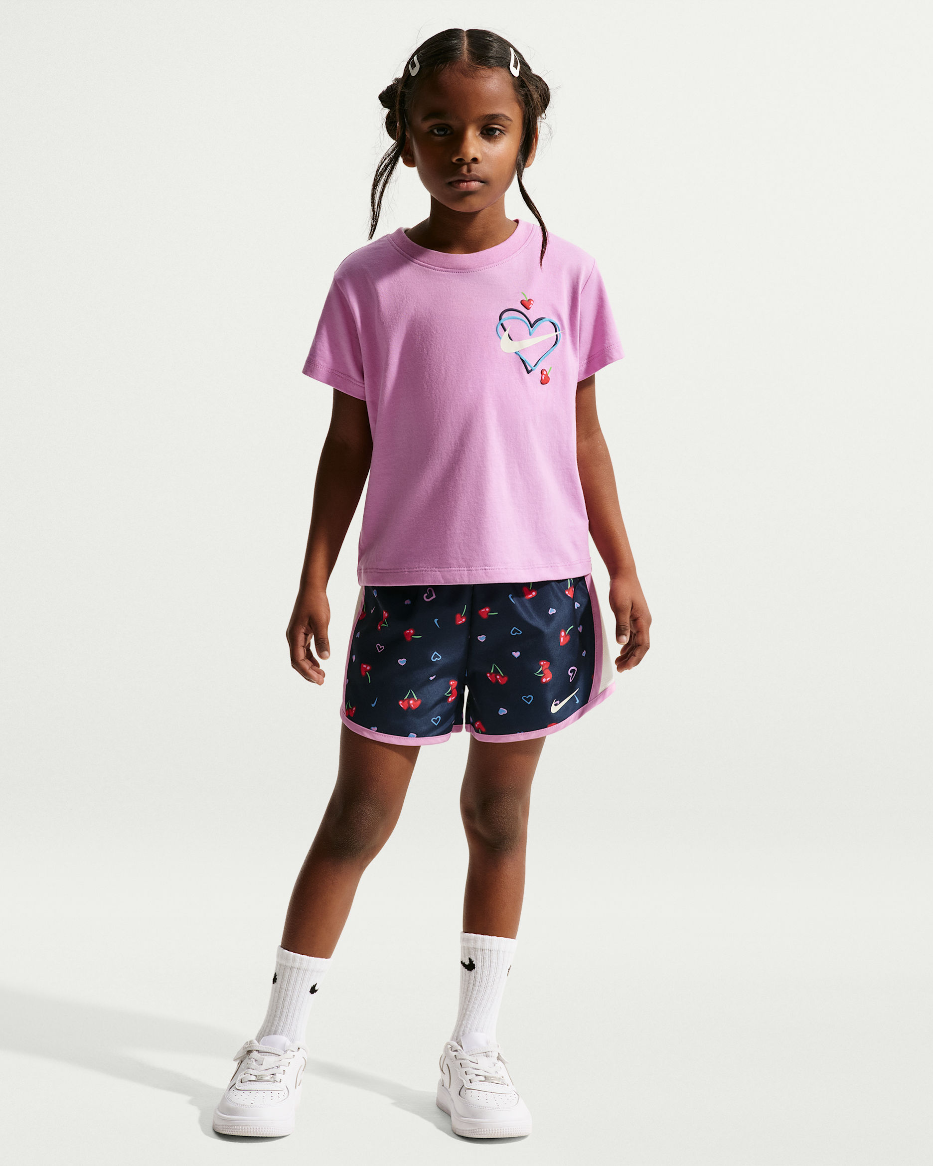 Nike Cherry Little Kids' 2-Piece Printed Tempo Set - Midnight Navy
