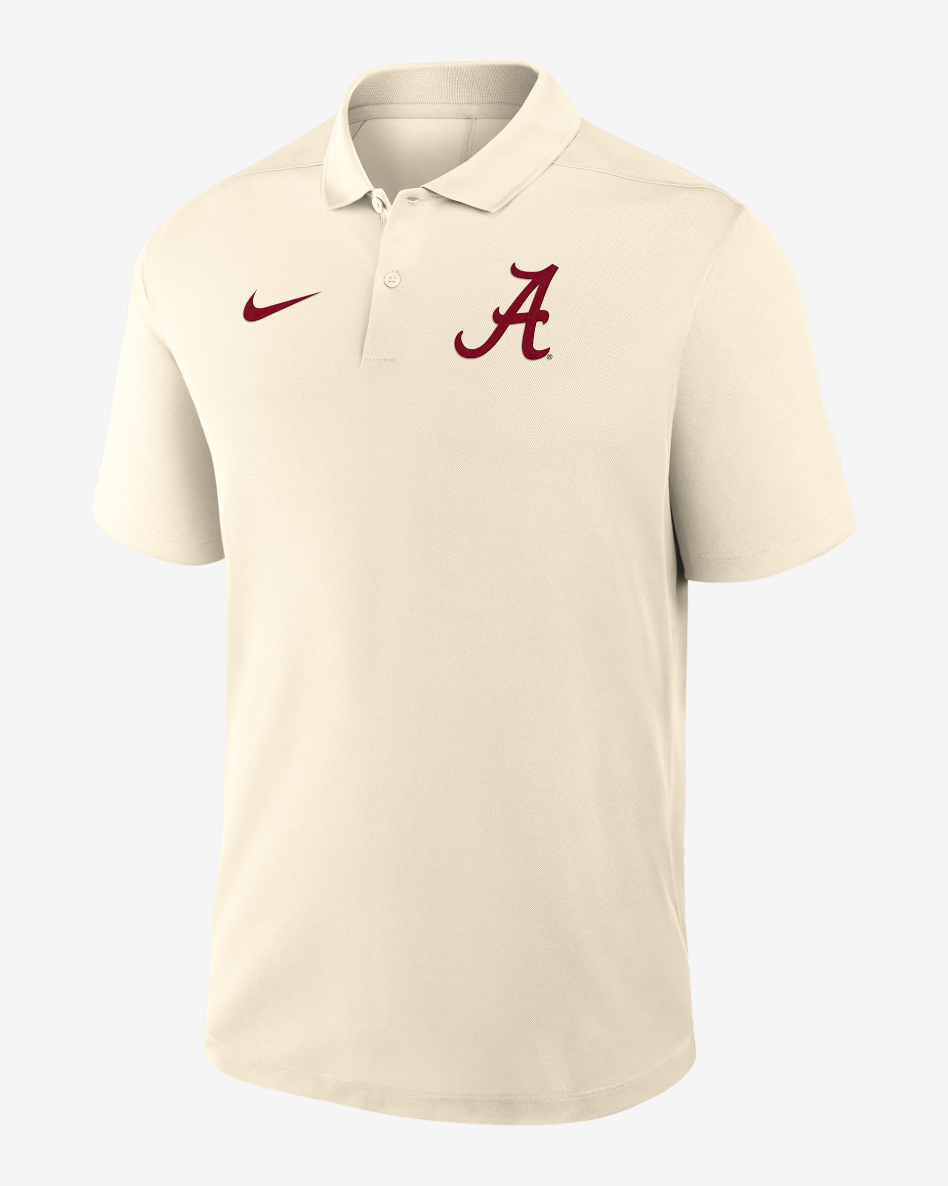 Alabama Victory Primary Logo Men's Nike Dri-FIT College Polo - Tan/Beige