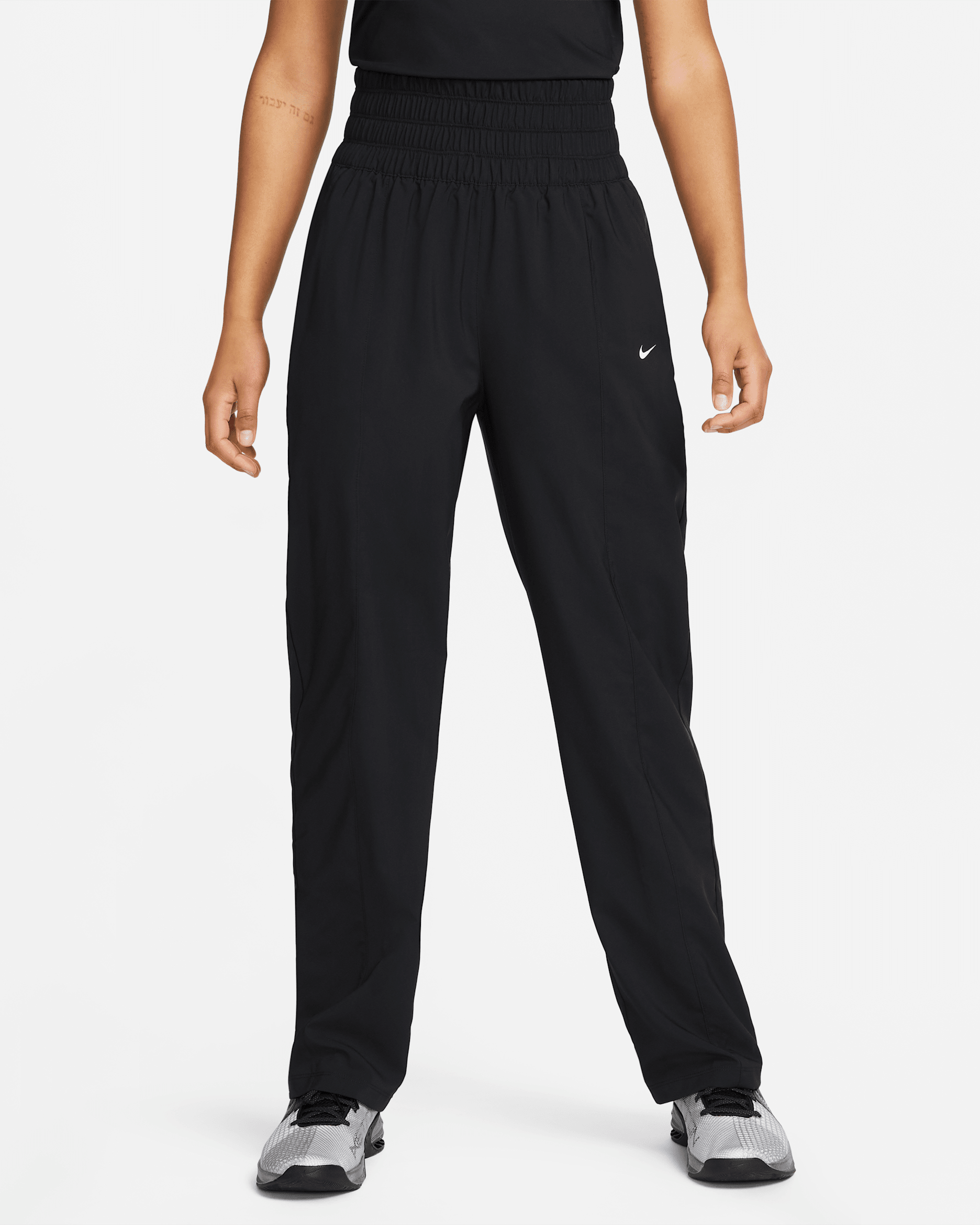 Nike Dri-FIT One Women's Ultra High-Waisted Trousers - Black/White