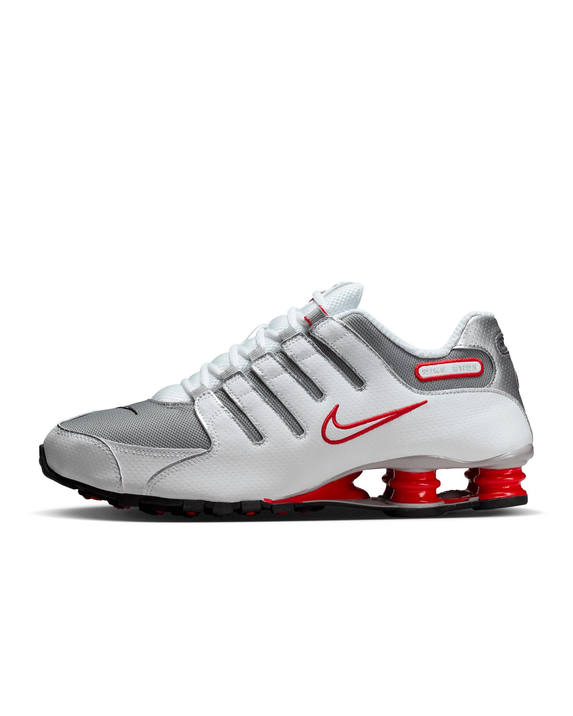Nike Shox NZ Men's Shoe - White/Sport Red/Cool Grey/Metallic Silver