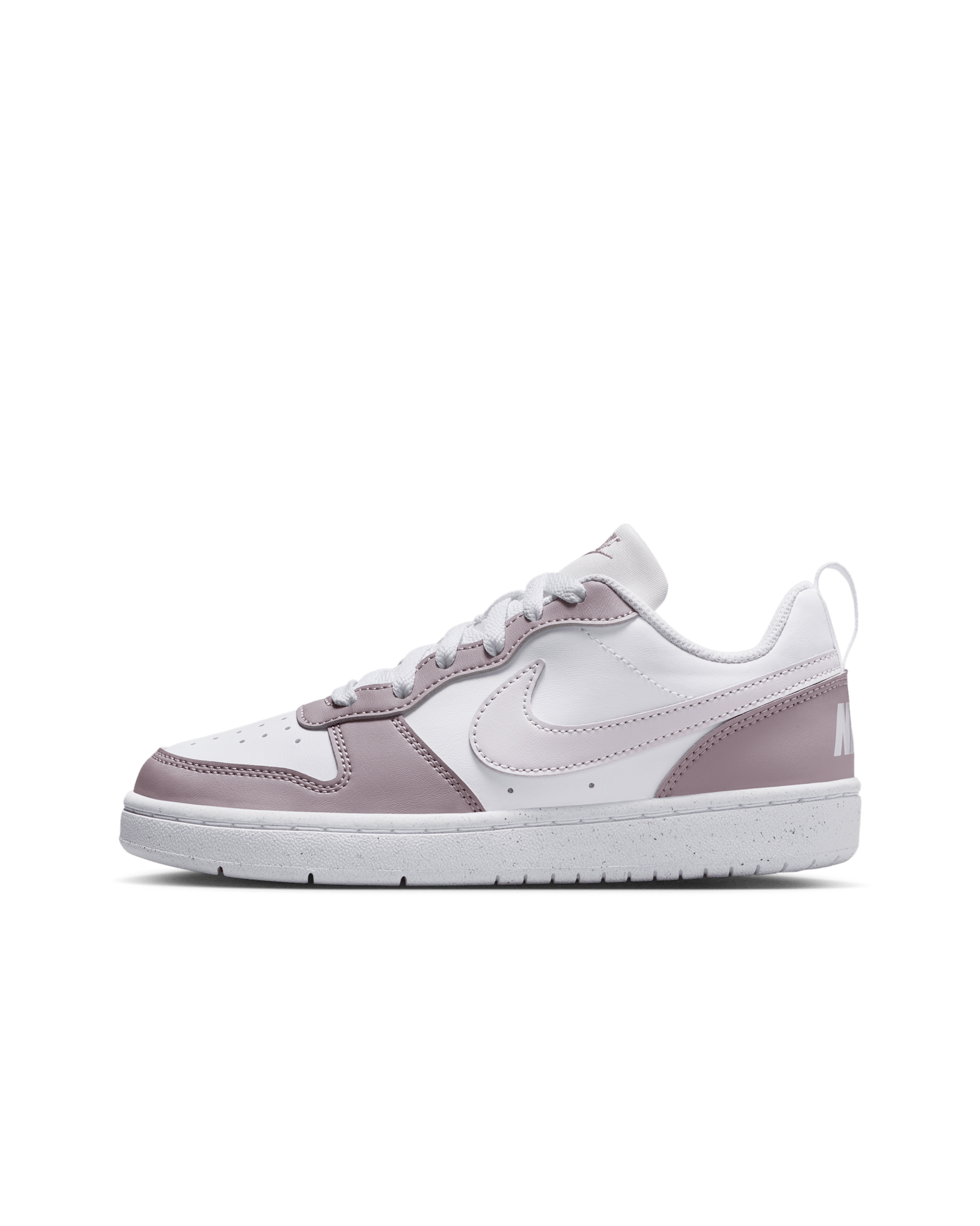 Tenis para niños grandes Nike Court Borough Low Recraft - Blanco/Niebla ciruela/Blanco/Venecia