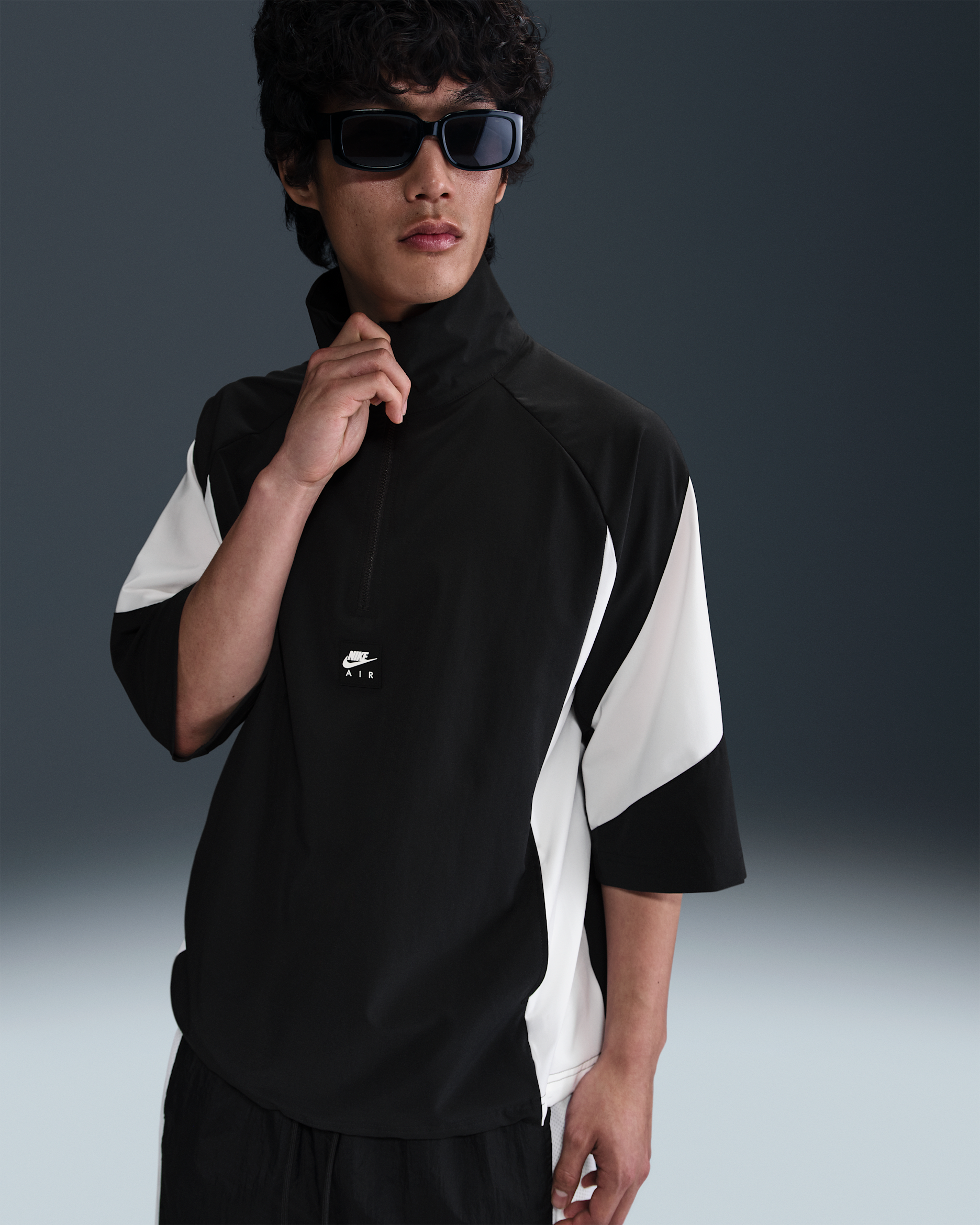 ナイキ エア メンズ ショートスリーブ トップ - ブラック/ホワイト/ホワイト