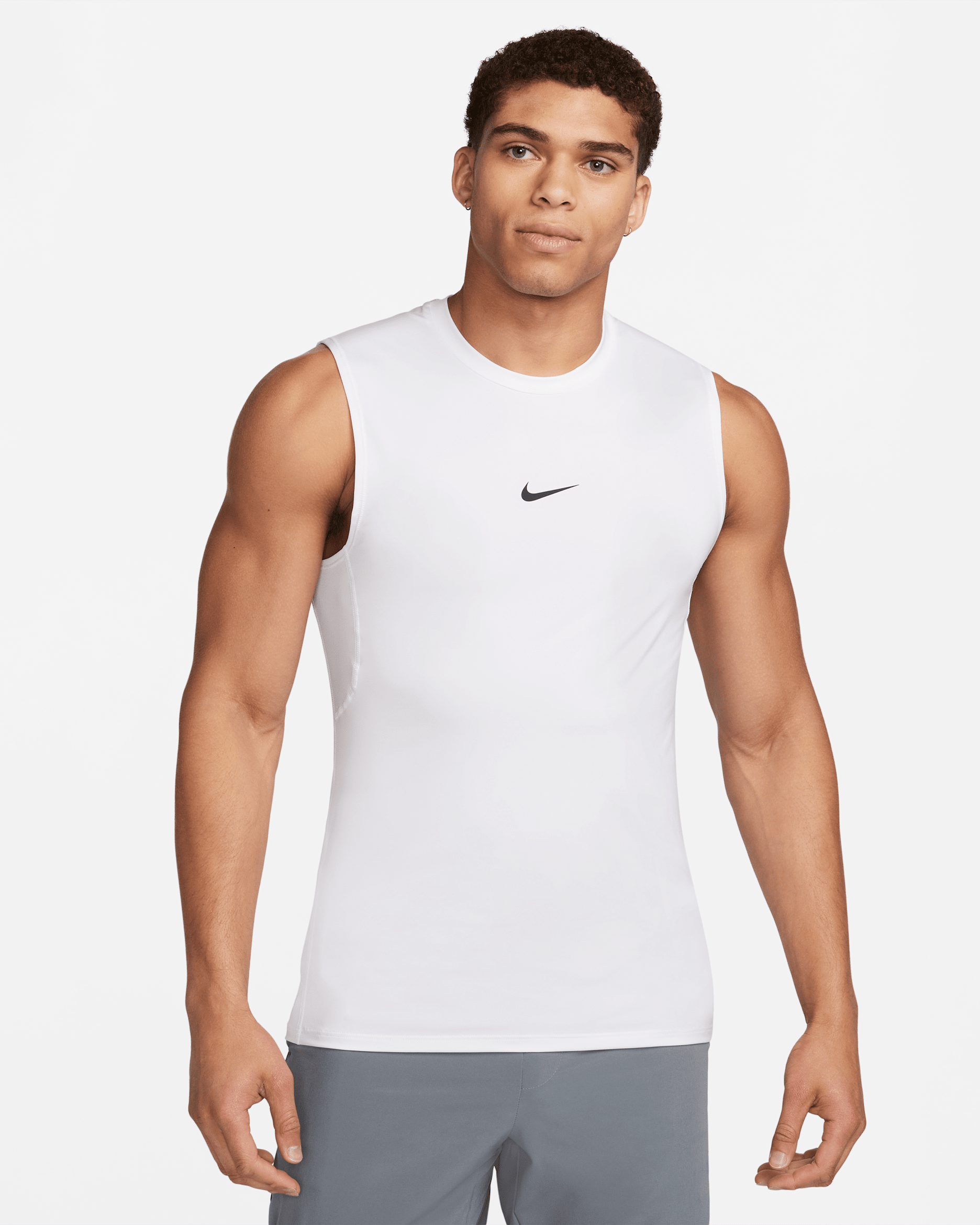 Nike Pro Men's Dri-FIT Slim Sleeveless Top - White/Black